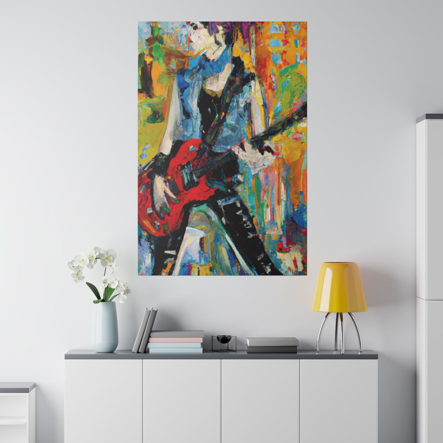4721P - Rockstar Oil Painting Style Print | Poster | Home Decor | Wall Art | Music Art | Canvas