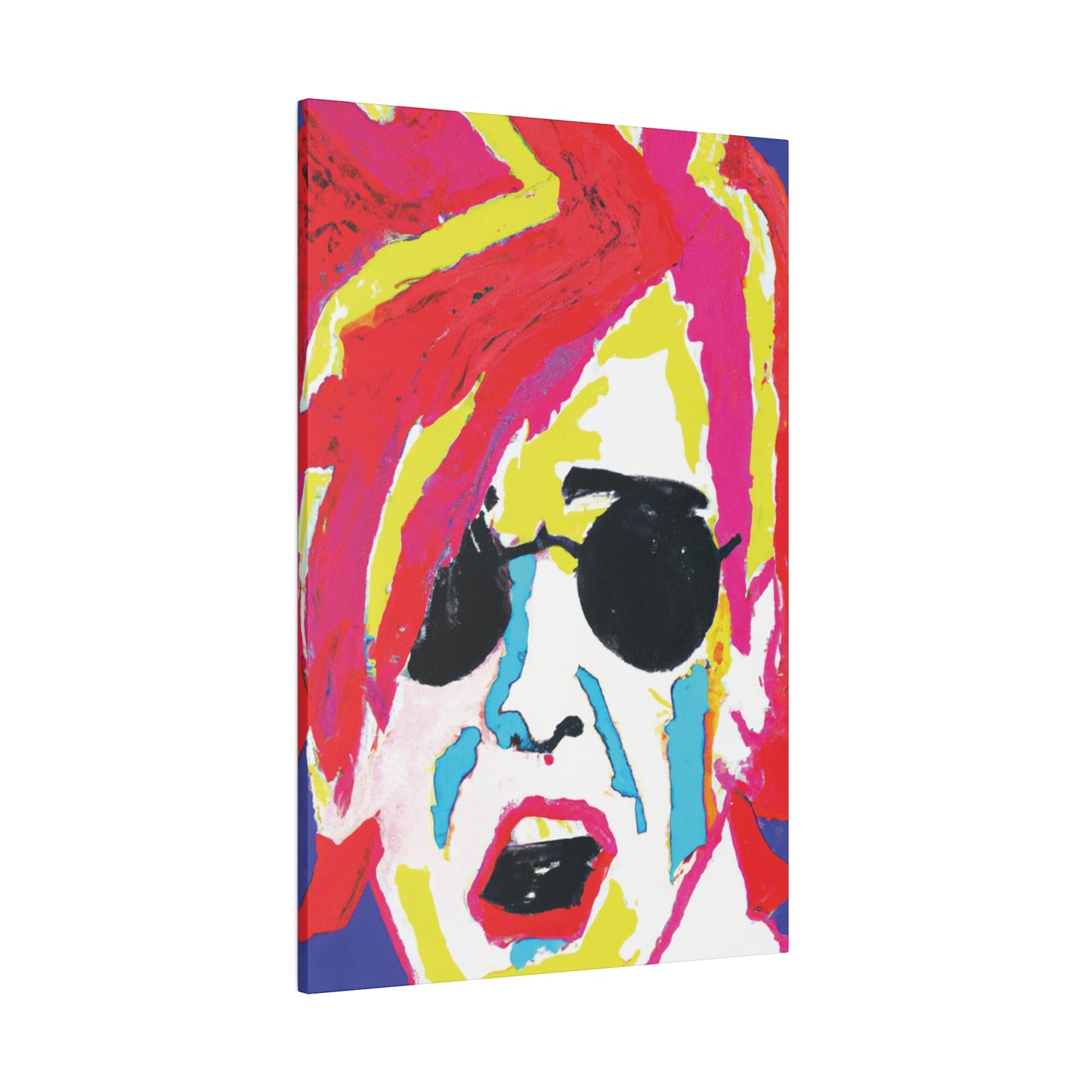 5397K - Rockstar Painting Print | Face | Abstract | Poster | Home Decor | Wall Art | Music Art | Canvas