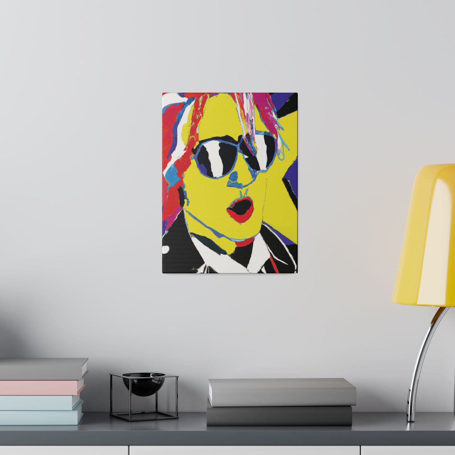 7348X - Rockstar Painting Print | Face | Abstract | Poster | Home Decor | Wall Art | Music Art | Canvas