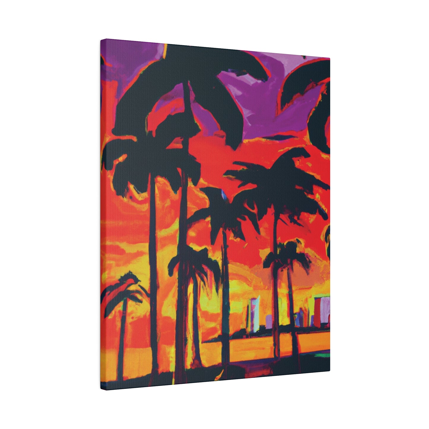 3128K - Miami Beach Sunset Painting Print | Miami | Beach | Sunset | Poster | Home Decor | Wall Art | Canvas