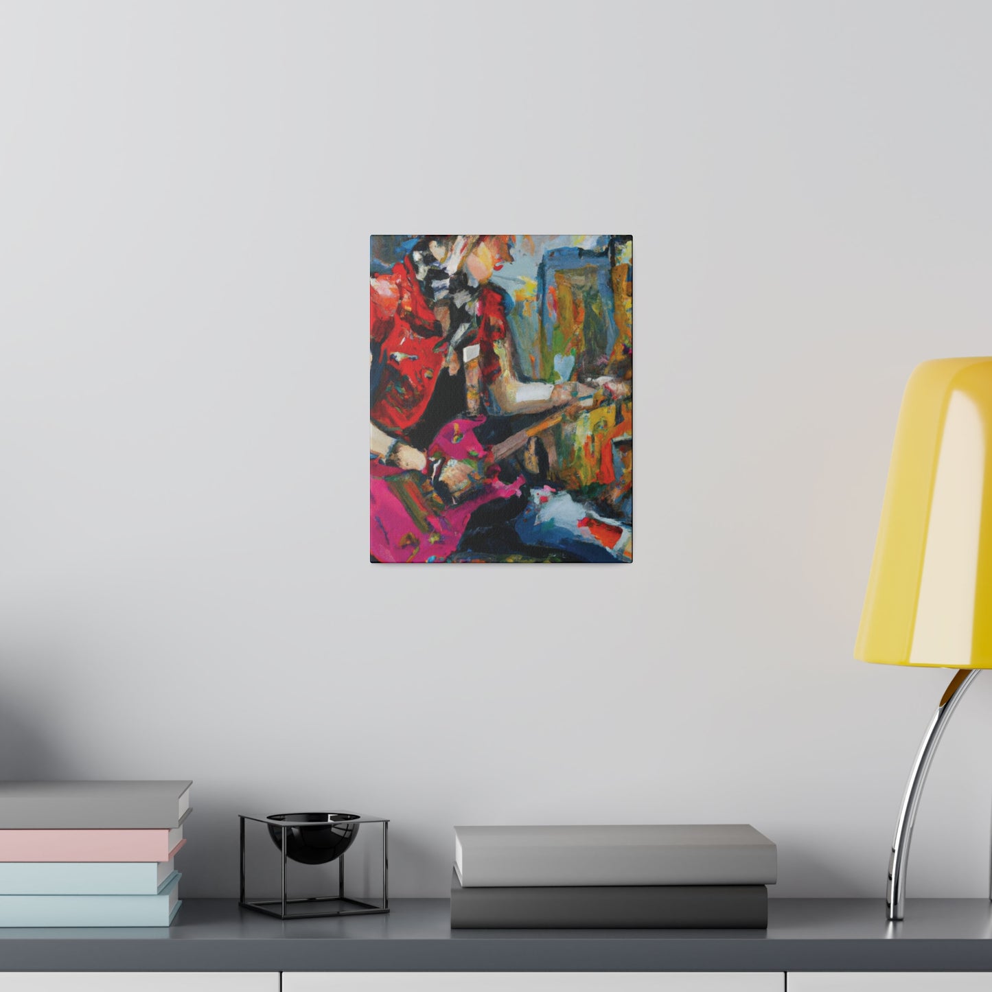 9666G - Rockstar Oil Painting Style Print | Poster | Home Decor | Wall Art | Music Art | Canvas