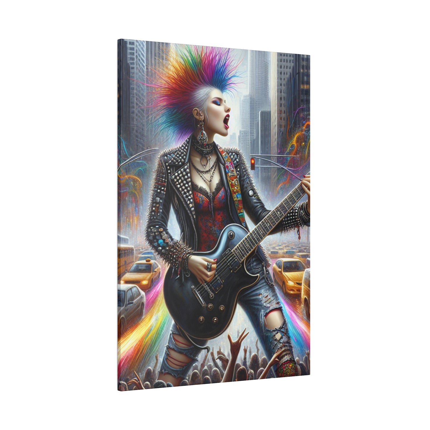 7301Z - Rockstar Oil Painting Style Print | Poster | Home Decor | Wall Art | Music Art | Canvas