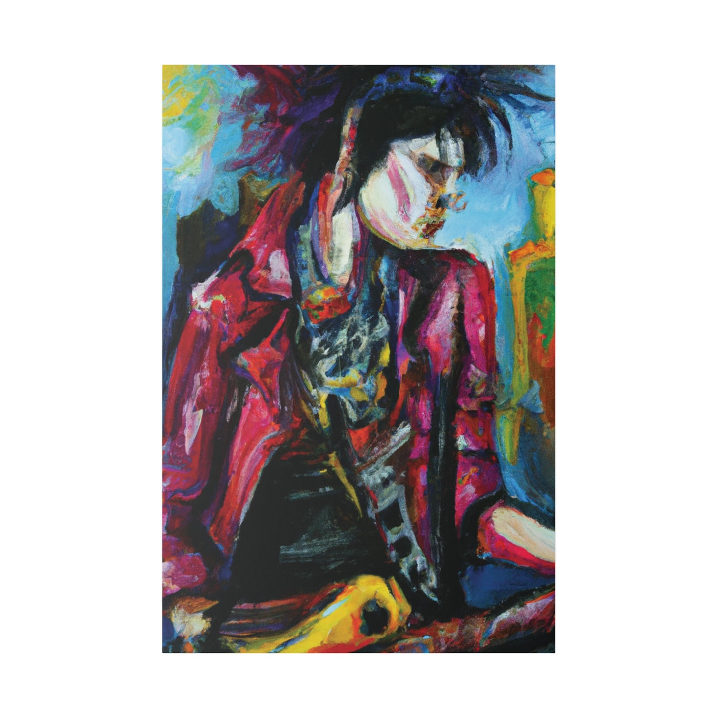 7152R - Rockstar Oil Painting Style Print | Poster | Home Decor | Wall Art | Music Art | Canvas