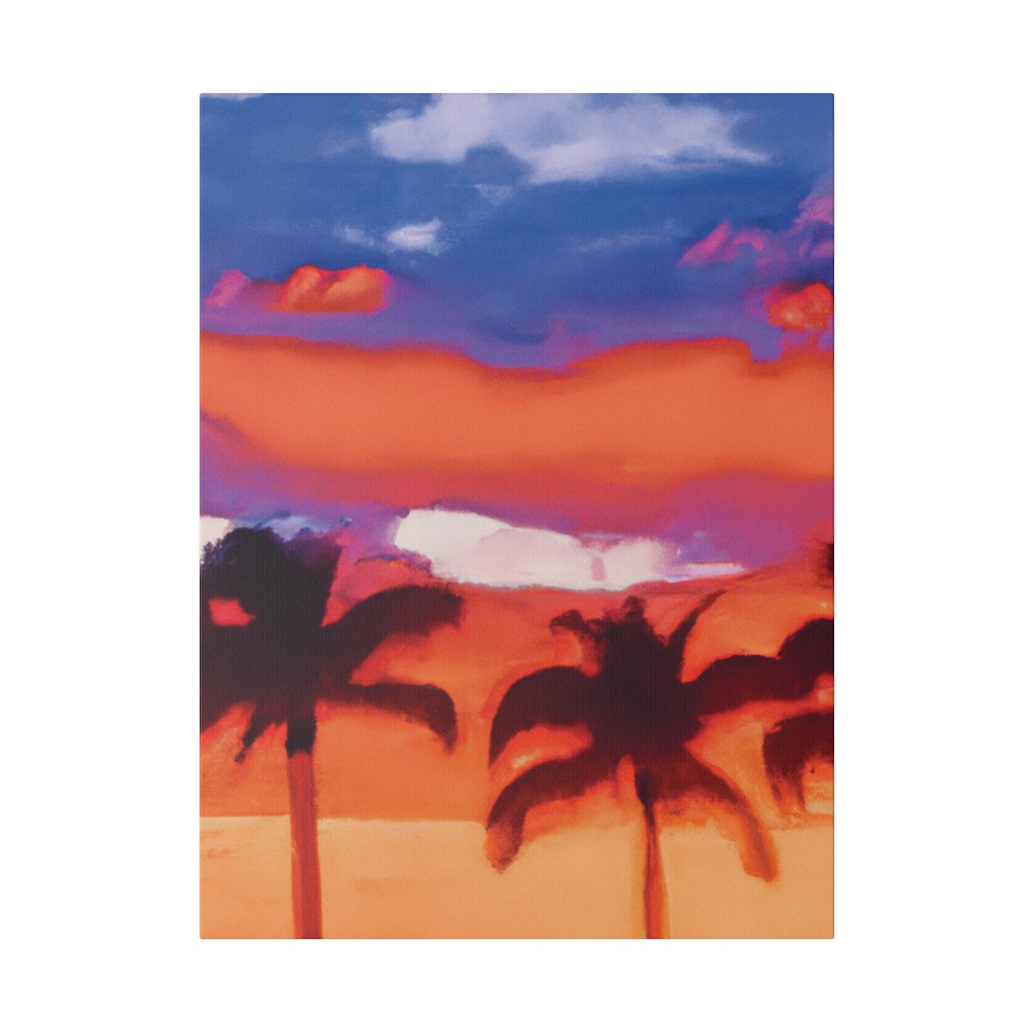 8546B - Miami Beach Sunset Painting Print | Miami | Beach | Sunset | Poster | Home Decor | Wall Art | Canvas