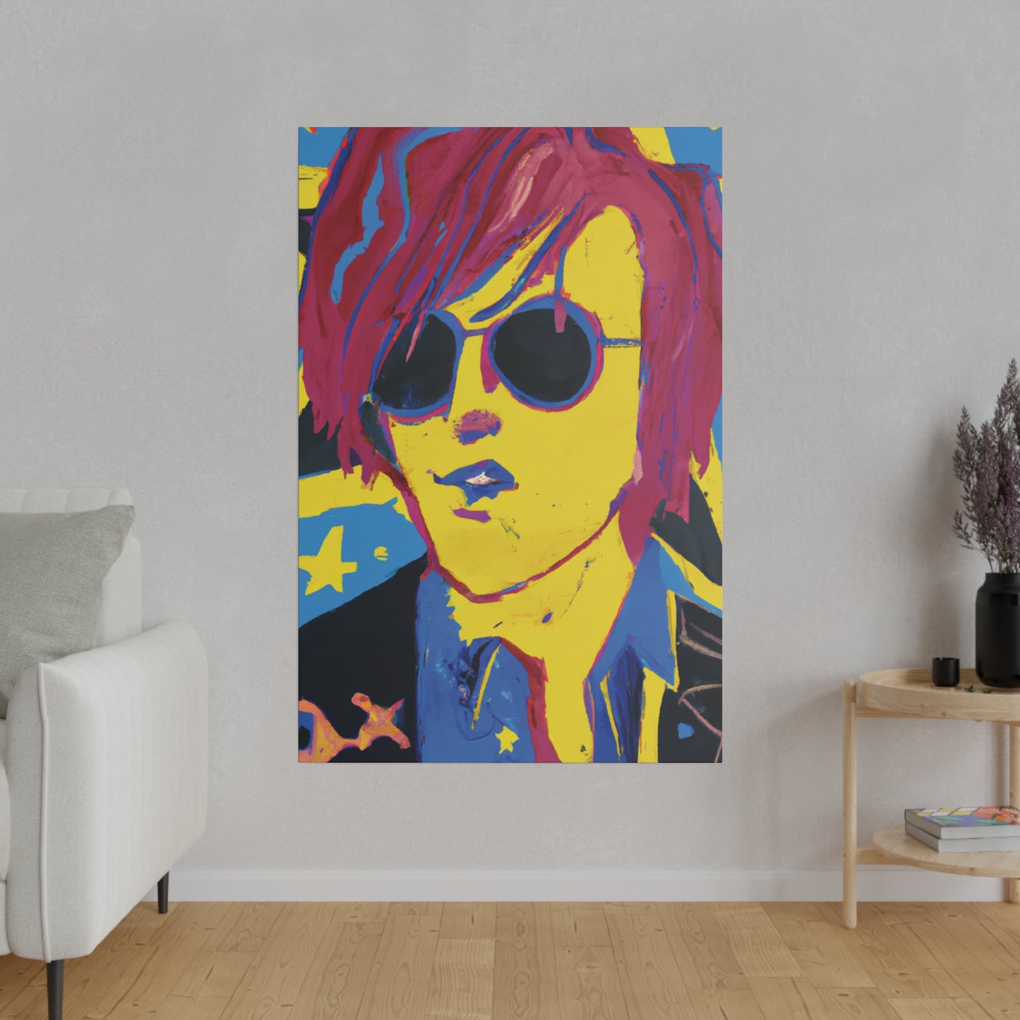 4543H - Rockstar Painting Print | Face | Abstract | Poster | Home Decor | Wall Art | Music Art | Canvas