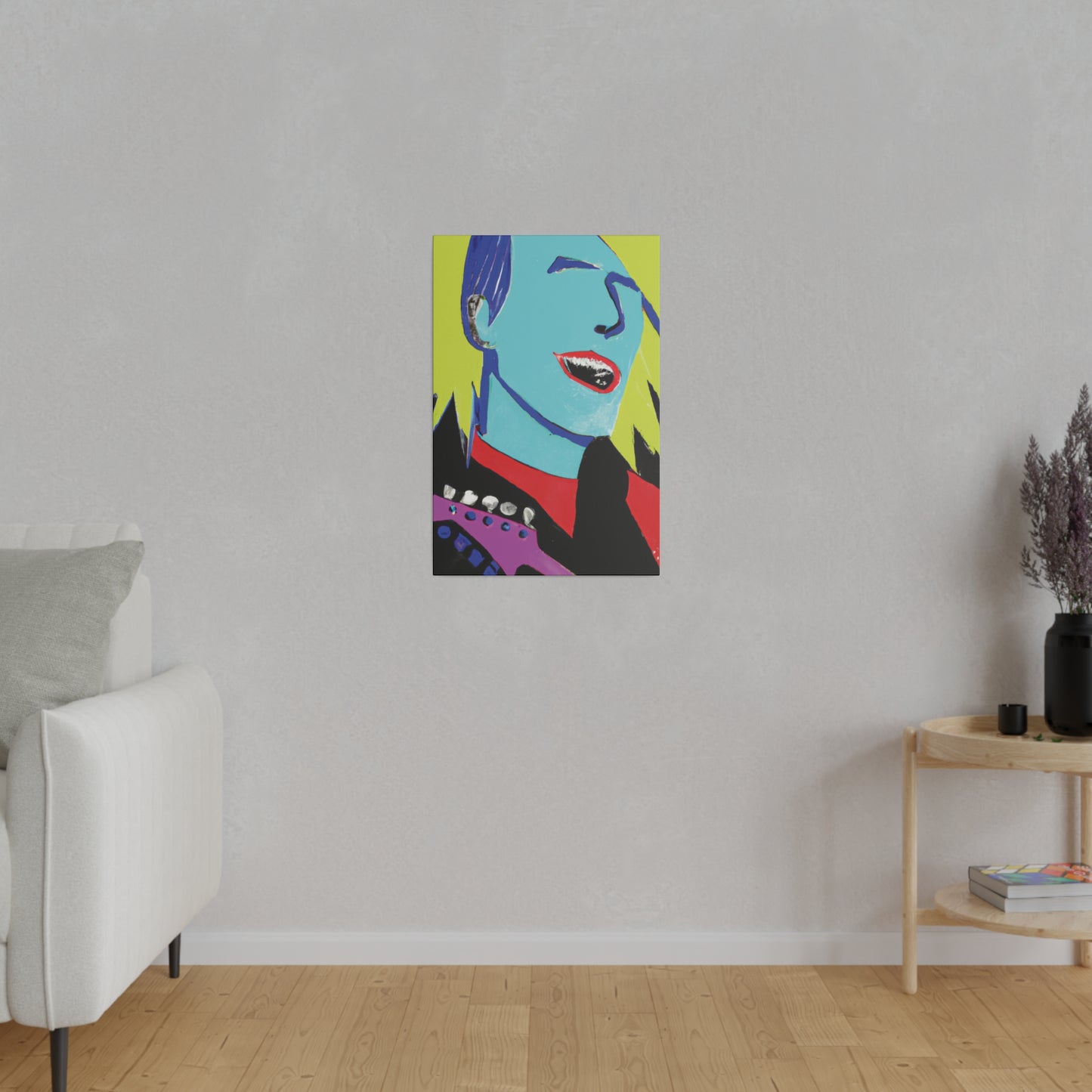 6451X - Rockstar Painting Print | Face | Abstract | Poster | Home Decor | Wall Art | Music Art | Canvas