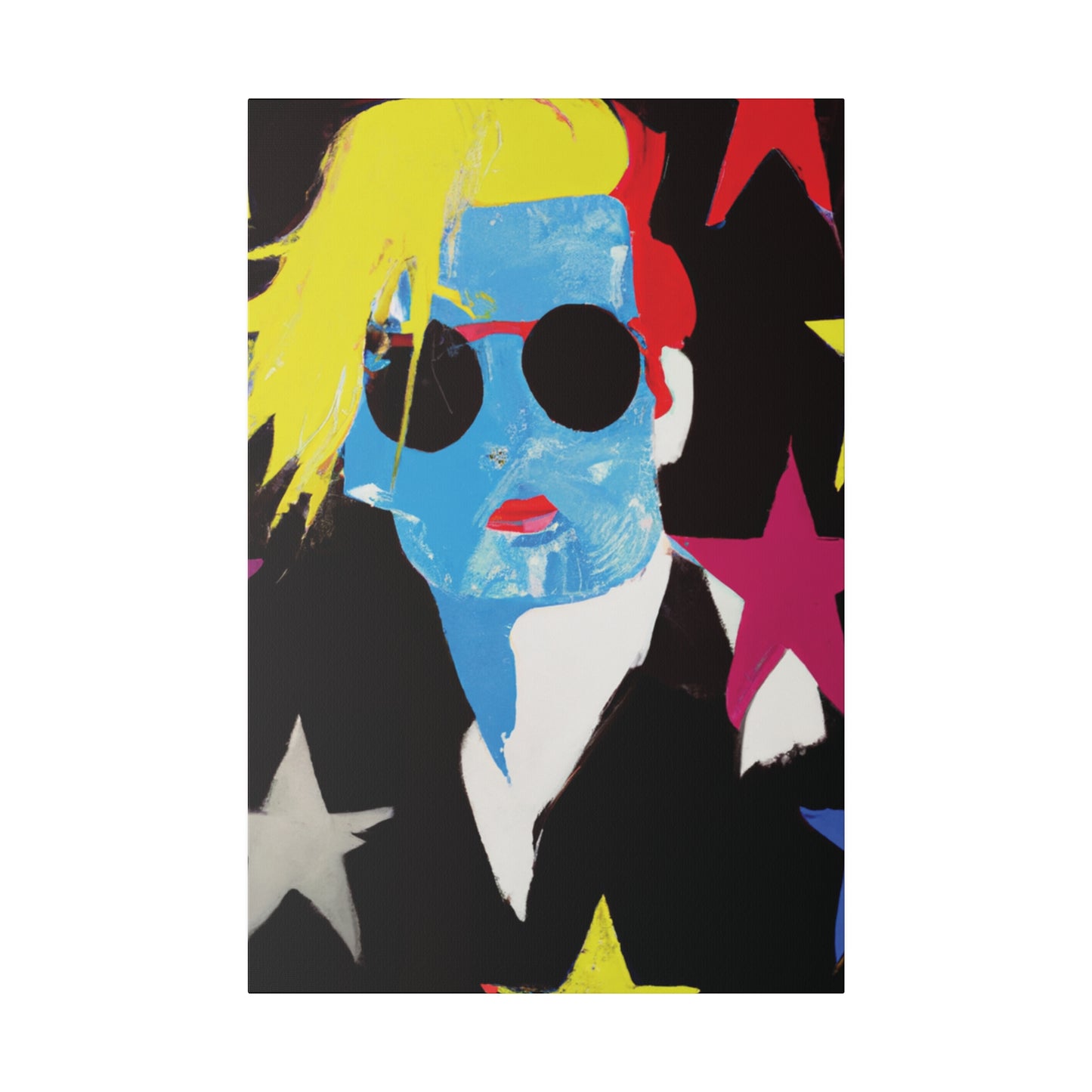 9993U - Rockstar Painting Print | Face | Abstract | Poster | Home Decor | Wall Art | Music Art | Canvas