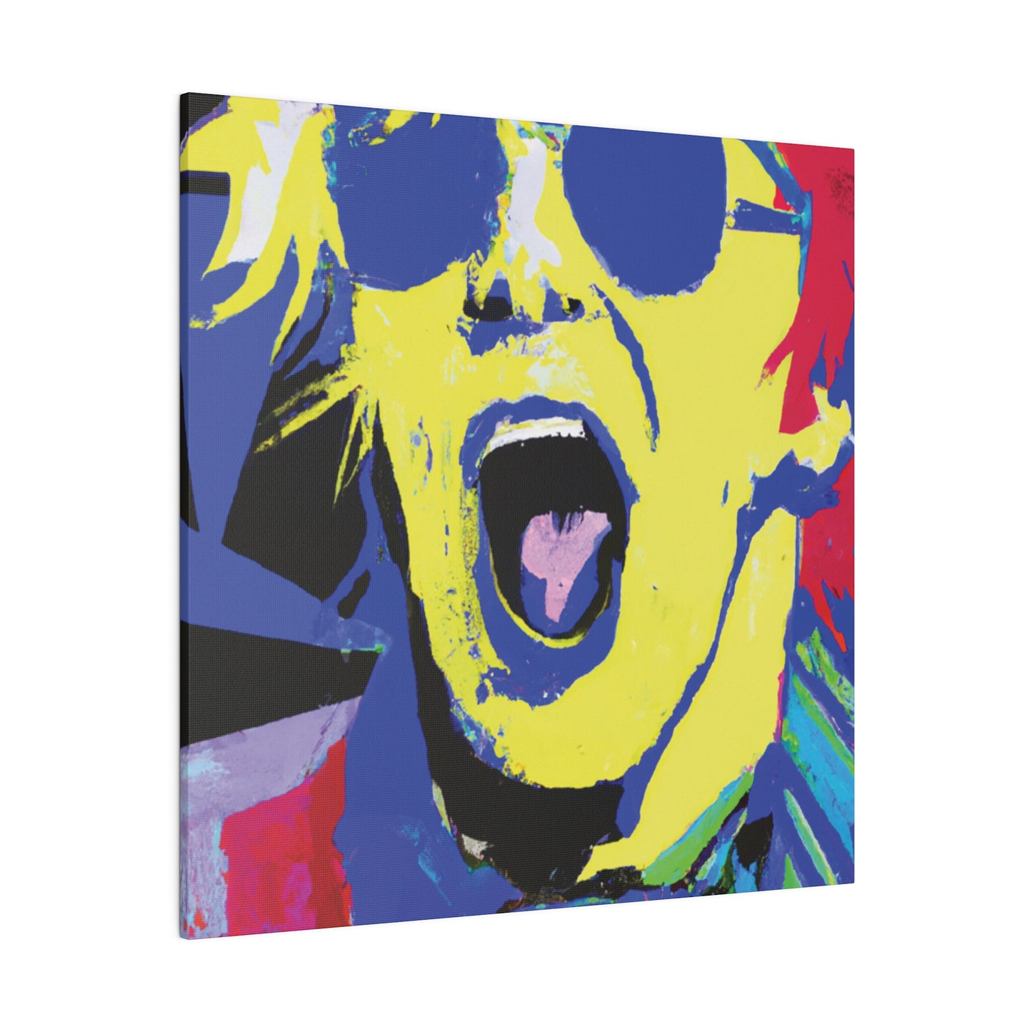 7451T - Rockstar Painting Print | Face | Abstract | Poster | Home Decor | Wall Art | Music Art | Canvas