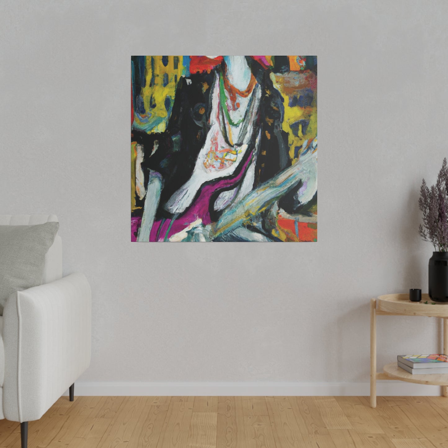 4512T - Rockstar Oil Painting Style Print | Poster | Home Decor | Wall Art | Music Art | Canvas