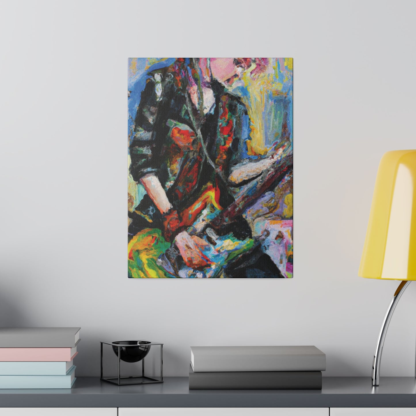 4658Z - Rockstar Oil Painting Style Print | Poster | Home Decor | Wall Art | Music Art | Canvas