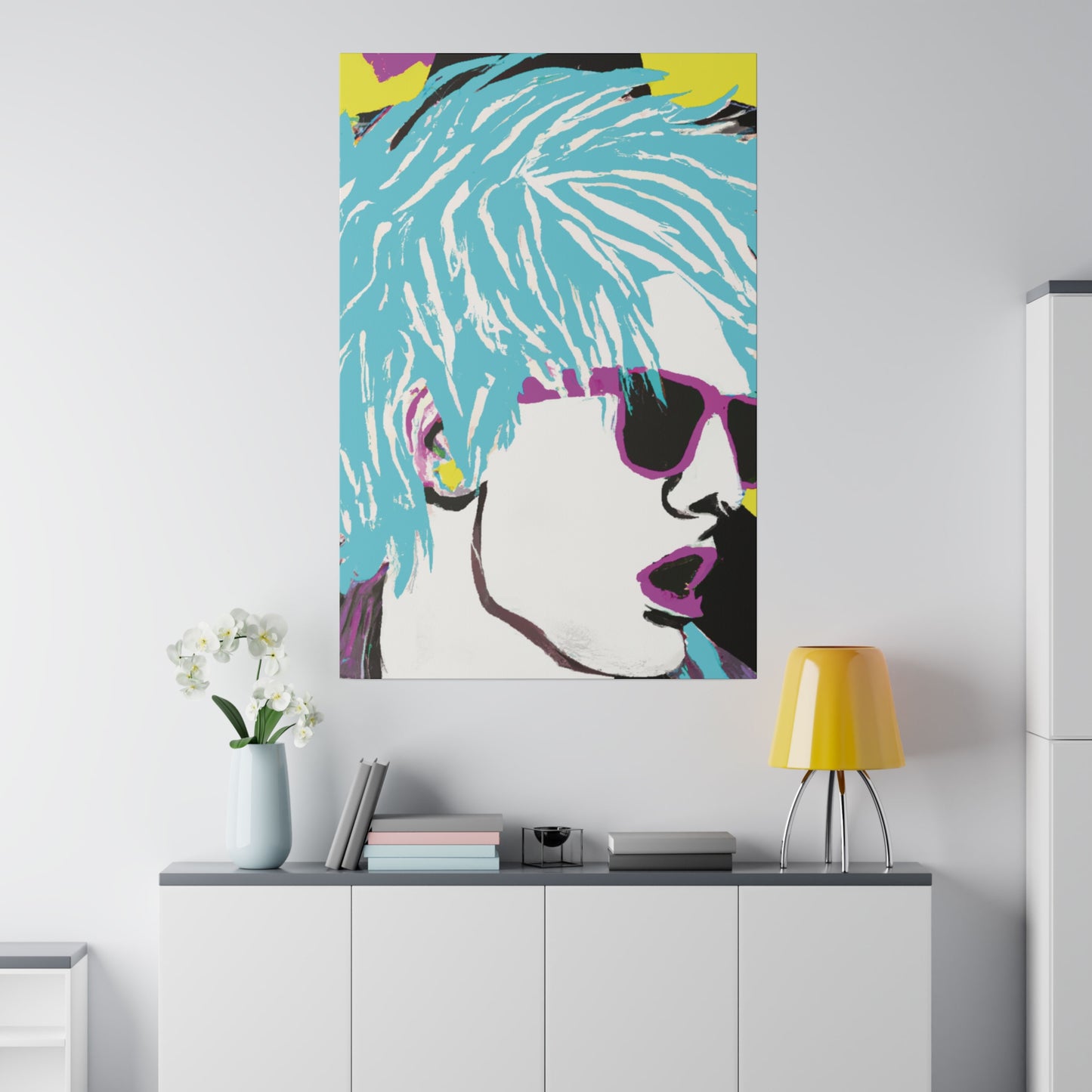 5802P - Rockstar Painting Print | Face | Abstract | Poster | Home Decor | Wall Art | Music Art | Canvas