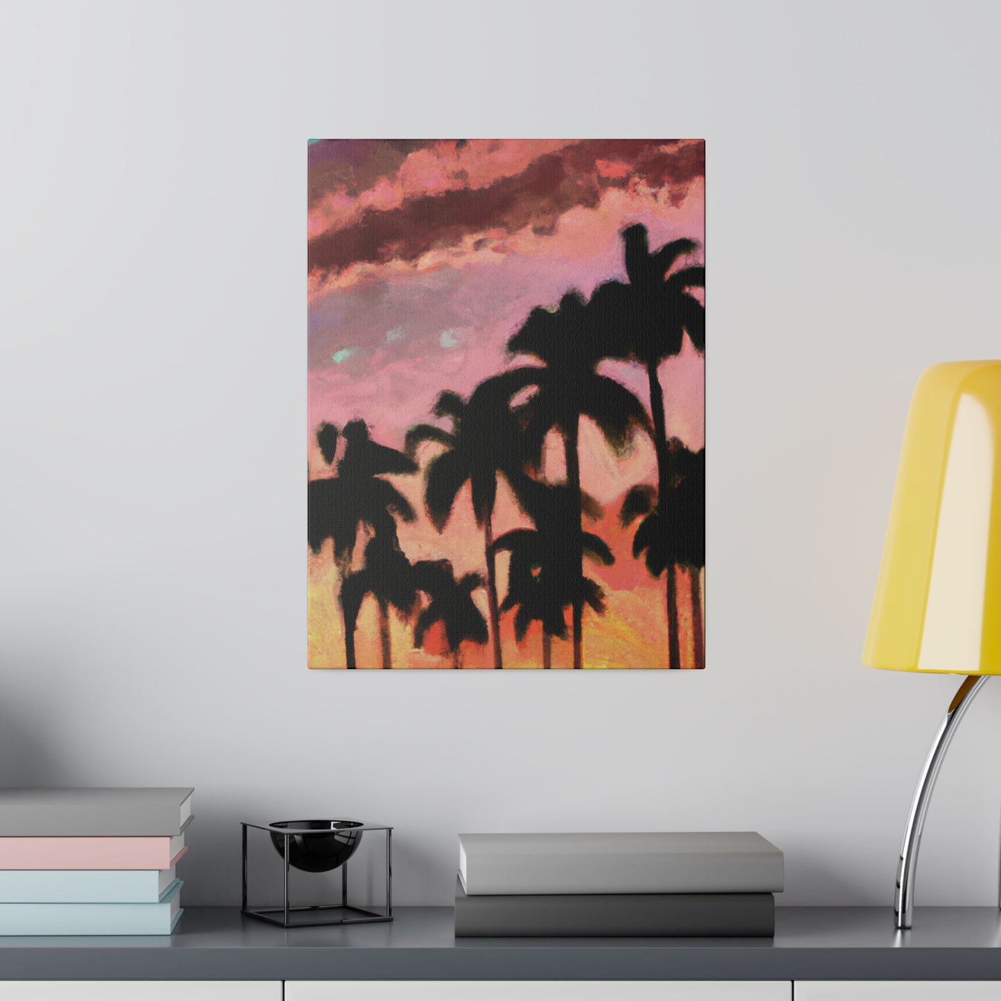 8559Q - Miami Beach Sunset Painting Print | Miami | Beach | Sunset | Poster | Home Decor | Wall Art | Canvas