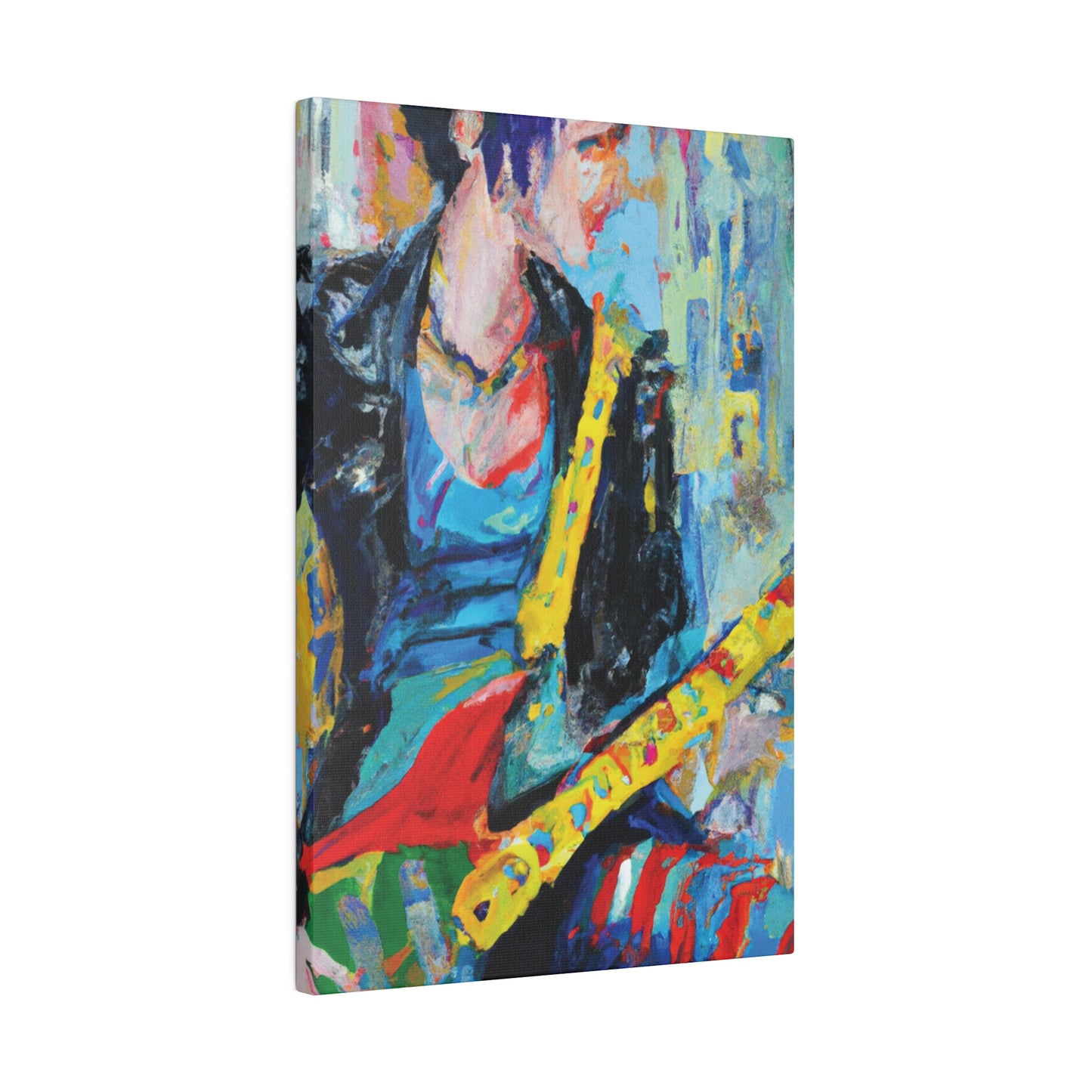 514Y - Rockstar Oil Painting Style Print | Poster | Home Decor | Wall Art | Music Art | Canvas