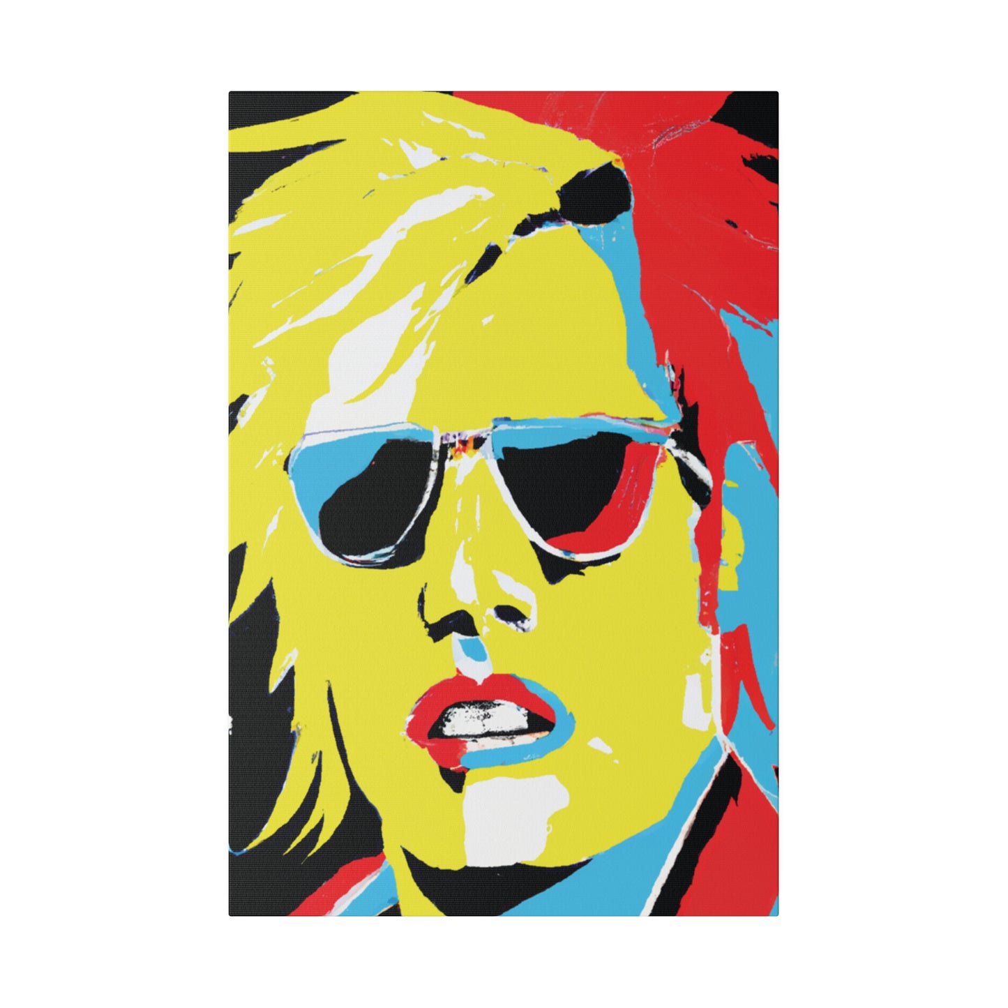 7436R - Rockstar Painting Print | Face | Abstract | Poster | Home Decor | Wall Art | Music Art | Canvas