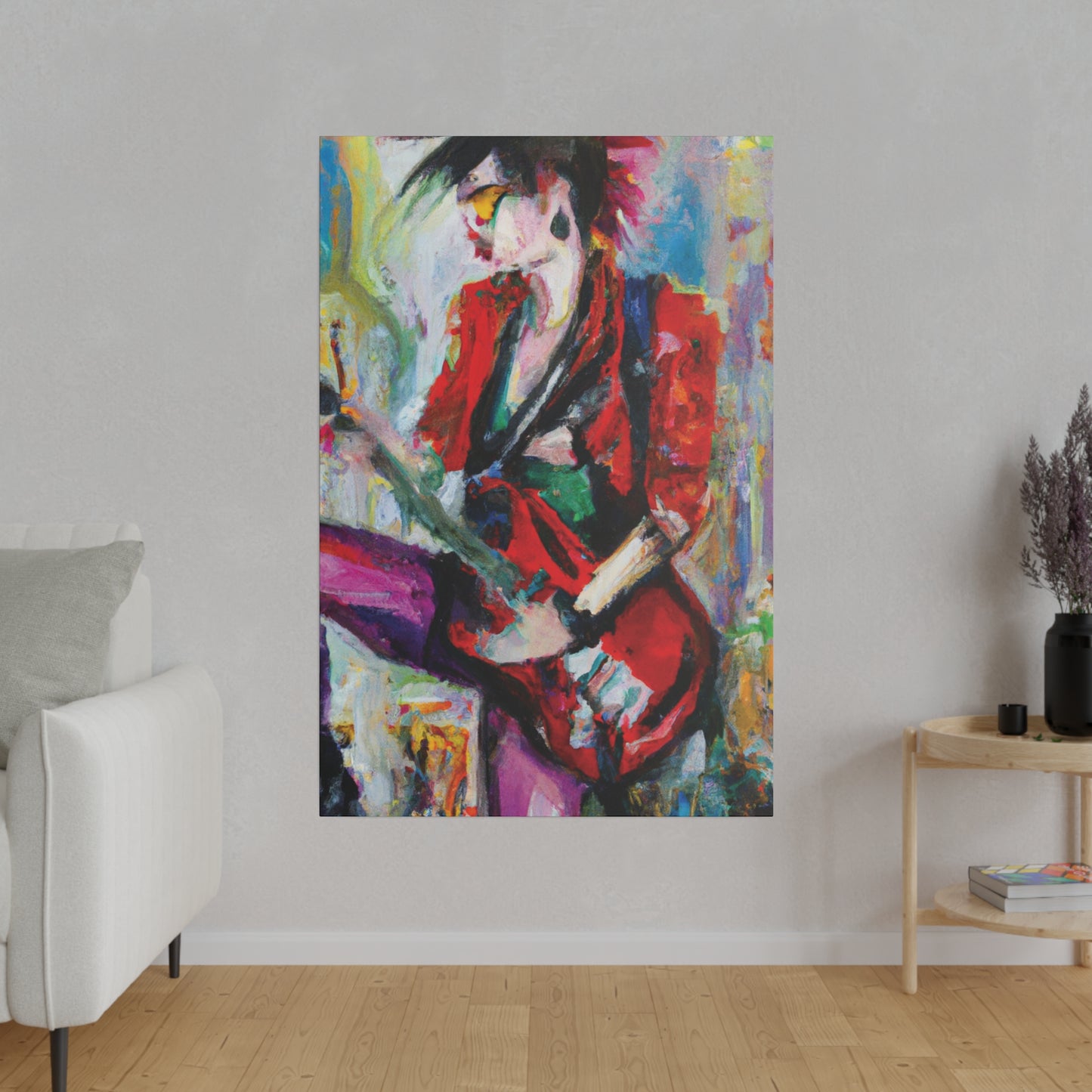 7962V - Rockstar Oil Painting Style Print | Poster | Home Decor | Wall Art | Music Art | Canvas