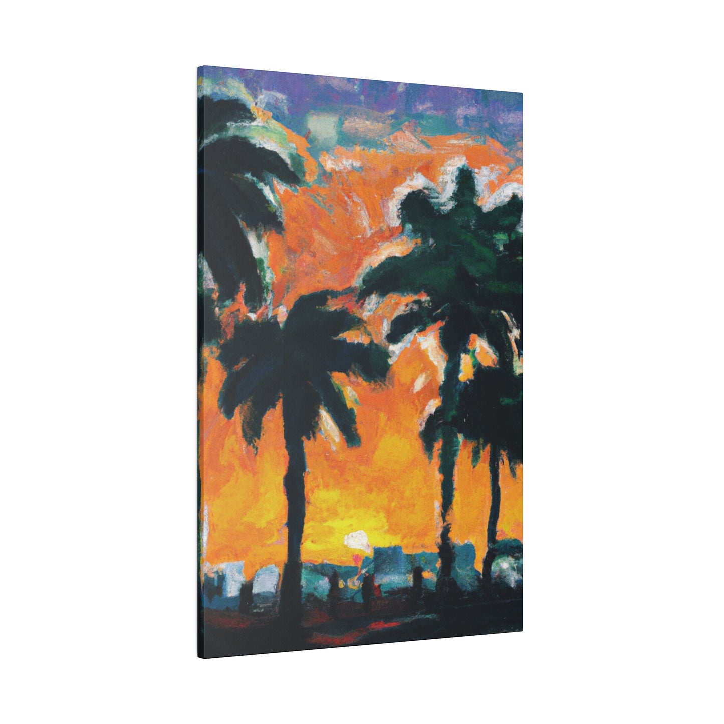 9571T - Miami Beach Sunset Painting Print | Miami | Beach | Sunset | Poster | Home Decor | Wall Art | Canvas