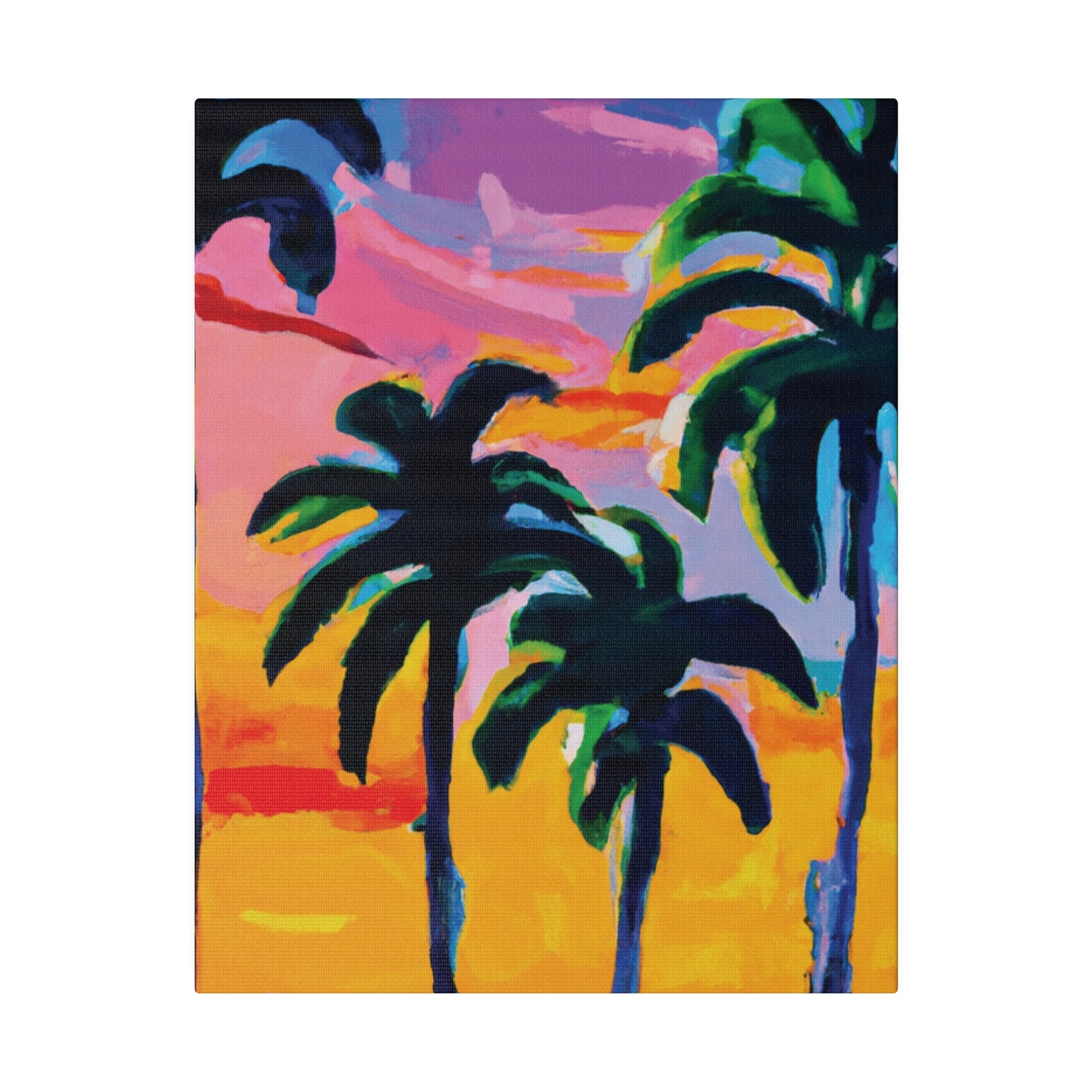 7409P - Miami Beach Sunset Painting Print | Miami | Beach | Sunset | Poster | Home Decor | Wall Art | Canvas