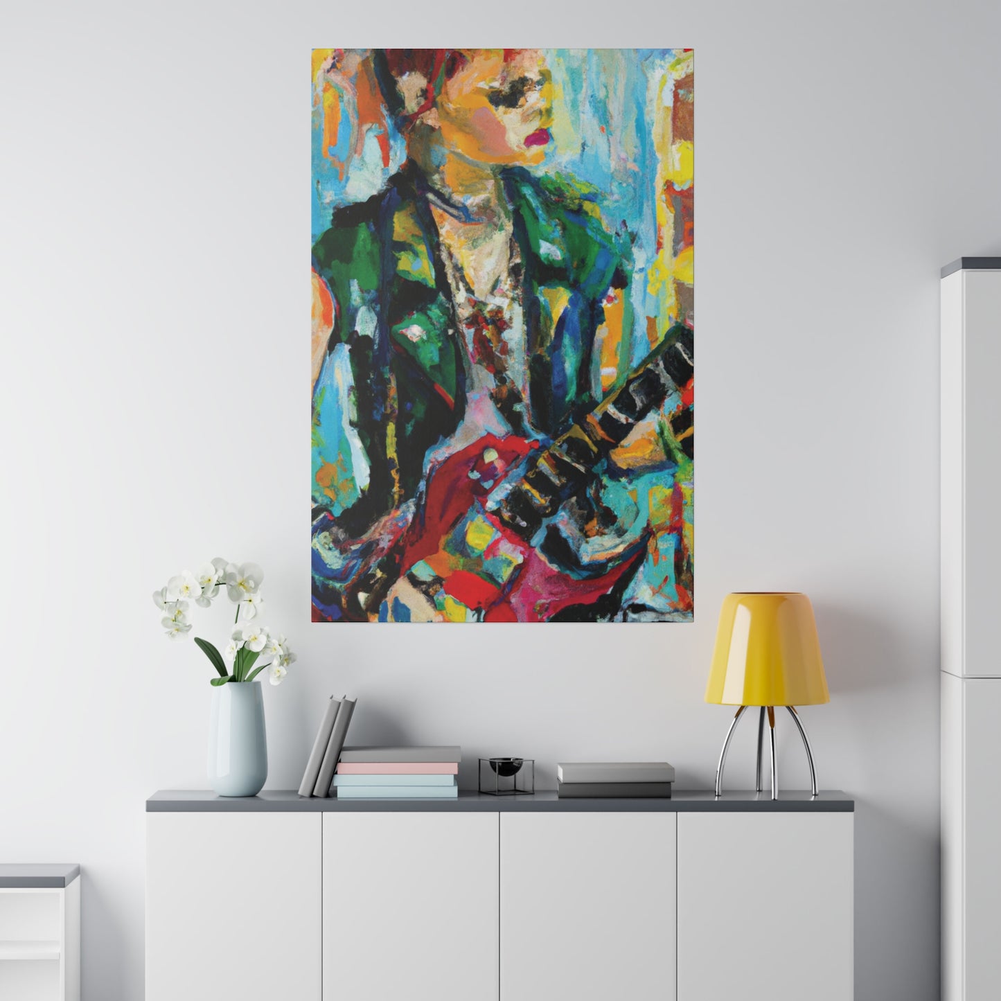 8554D - Rockstar Oil Painting Style Print | Poster | Home Decor | Wall Art | Music Art | Canvas