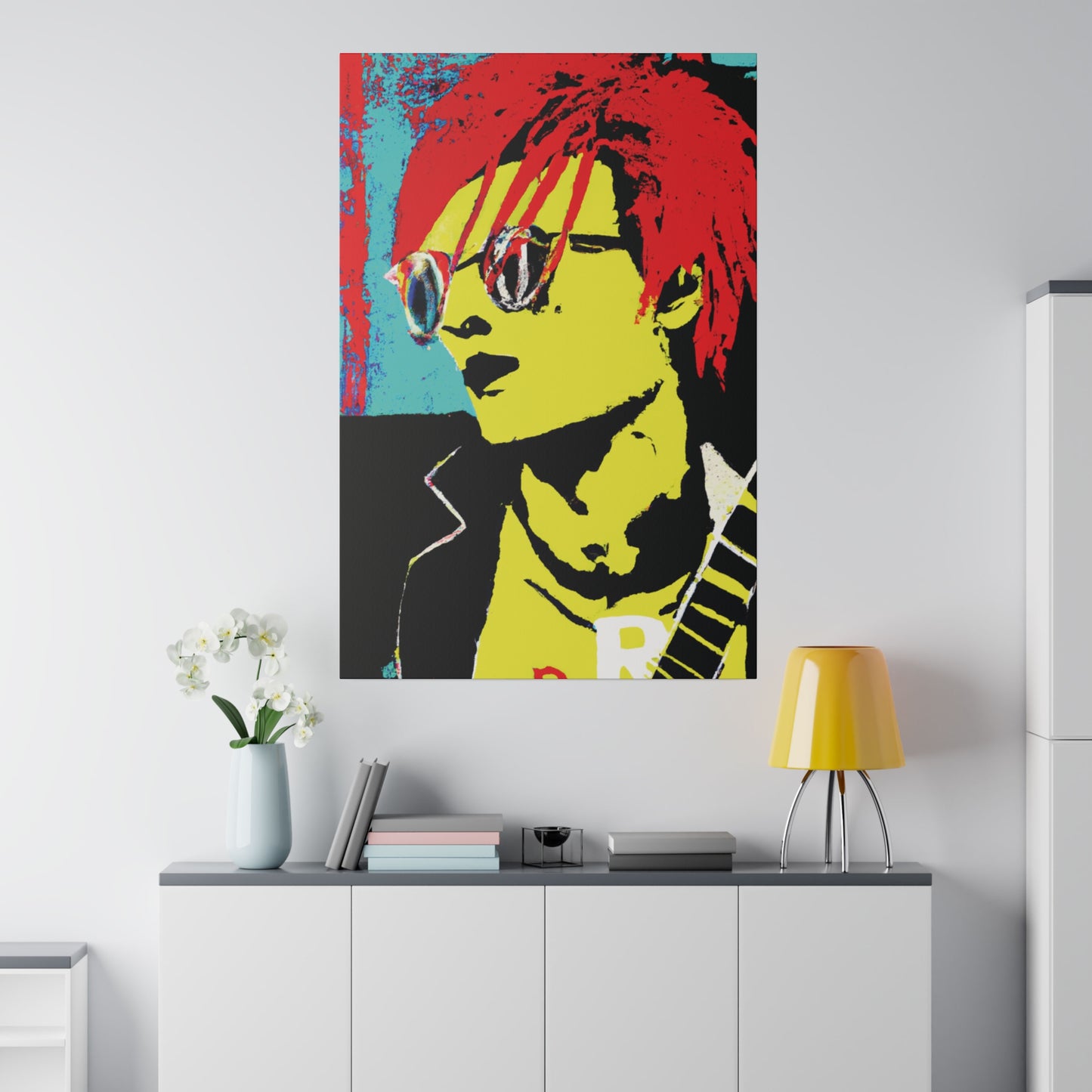 7012P - Rockstar Painting Print | Face | Abstract | Poster | Home Decor | Wall Art | Music Art | Canvas