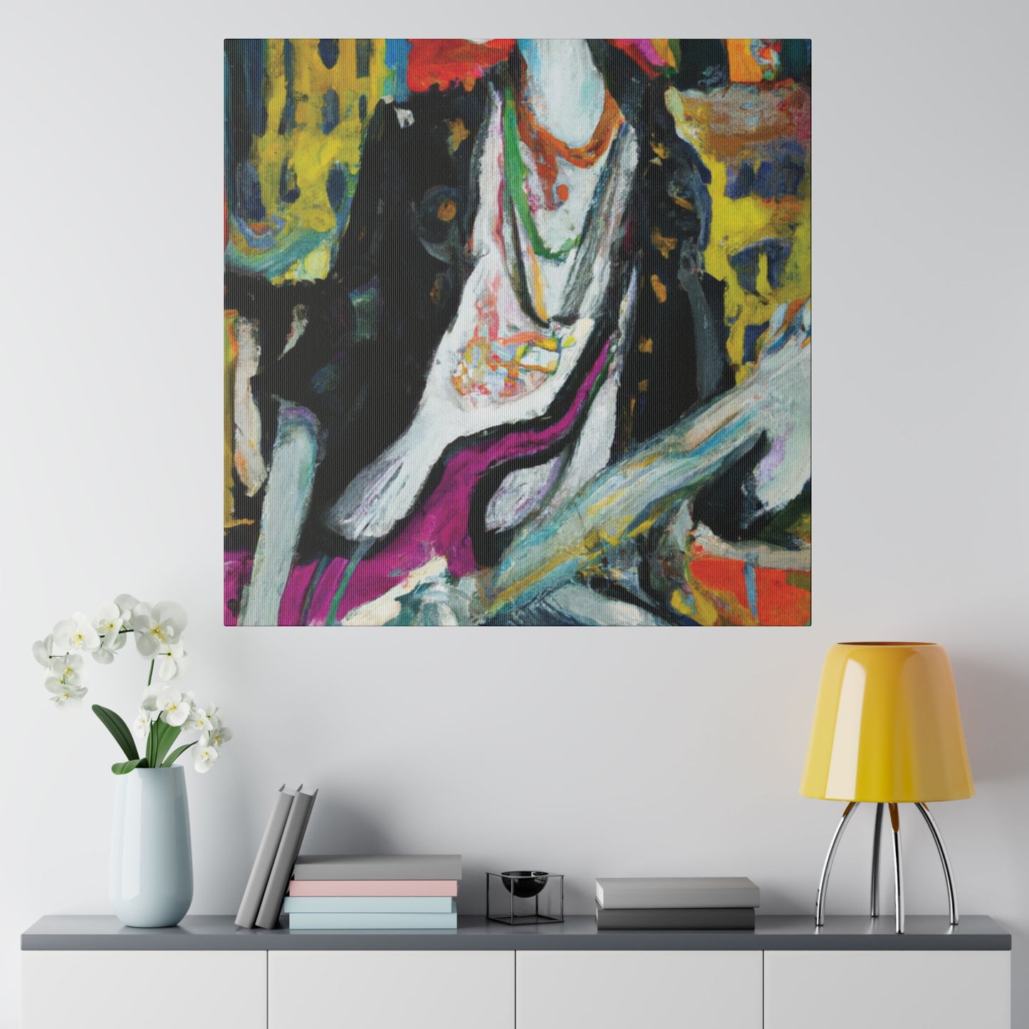 4512T - Rockstar Oil Painting Style Print | Poster | Home Decor | Wall Art | Music Art | Canvas