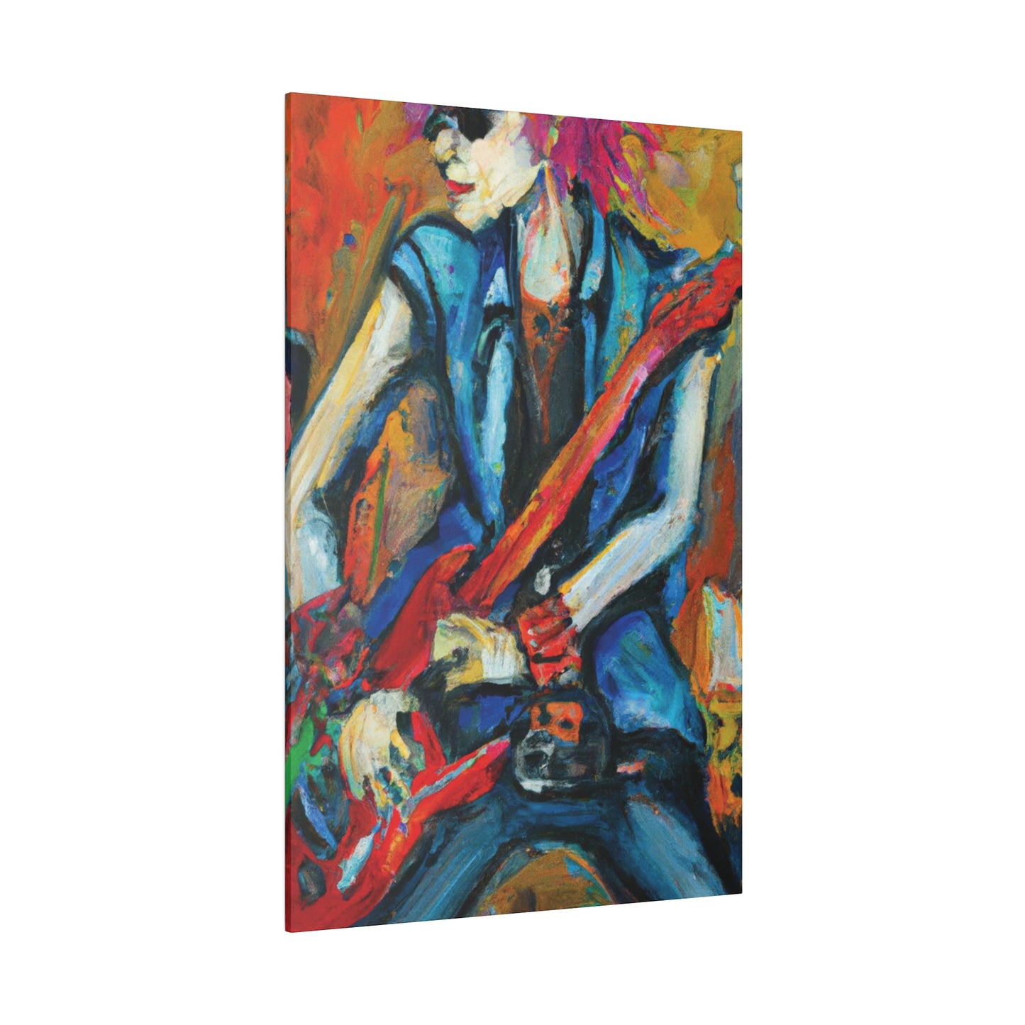 3B67 - Rockstar Oil Painting Style Print | Poster | Home Decor | Wall Art | Music Art | Canvas