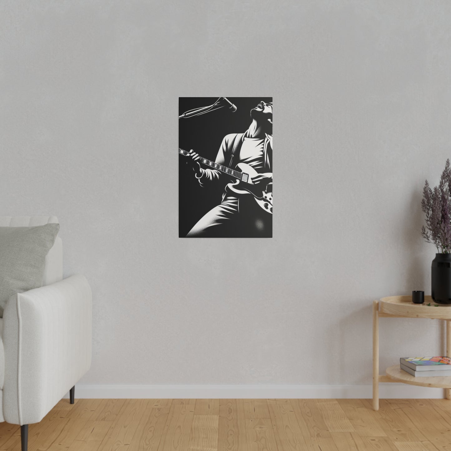 8932M - music art work, rockstar gifts, musician gift ideas, guitar art work, guitar artwork, guitar wall art canvas, playing guitar, decor