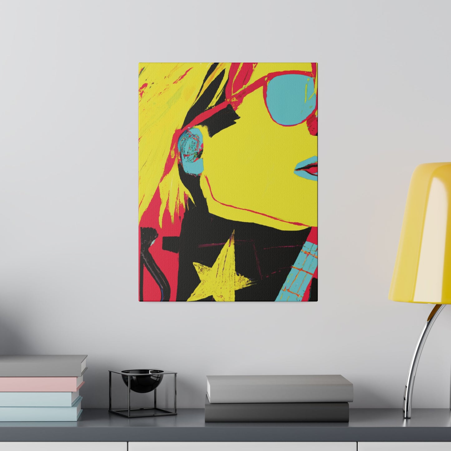 4925Q - Rockstar Painting Print | Face | Abstract | Poster | Home Decor | Wall Art | Music Art | Canvas