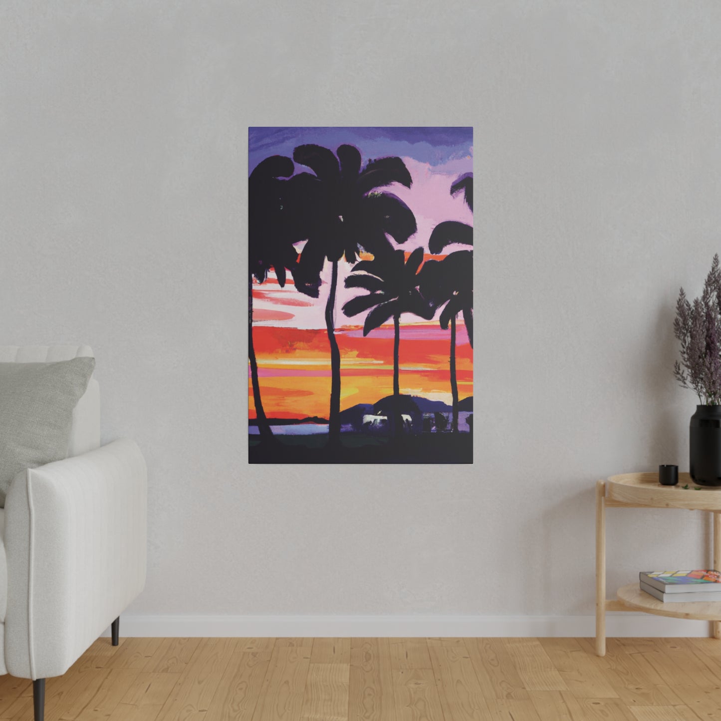 2948T - Miami Beach Sunset Painting Print | Miami | Beach | Sunset | Poster | Home Decor | Wall Art | Canvas