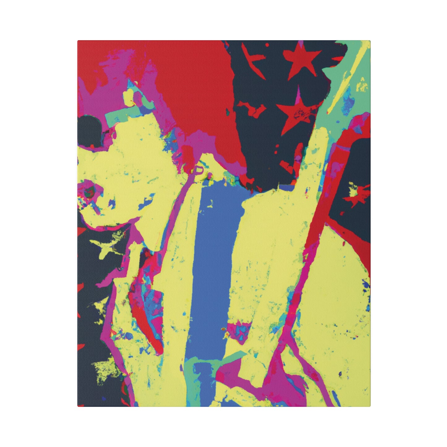 9735F - Rockstar Painting Print | Face | Abstract | Poster | Home Decor | Wall Art | Music Art | Canvas