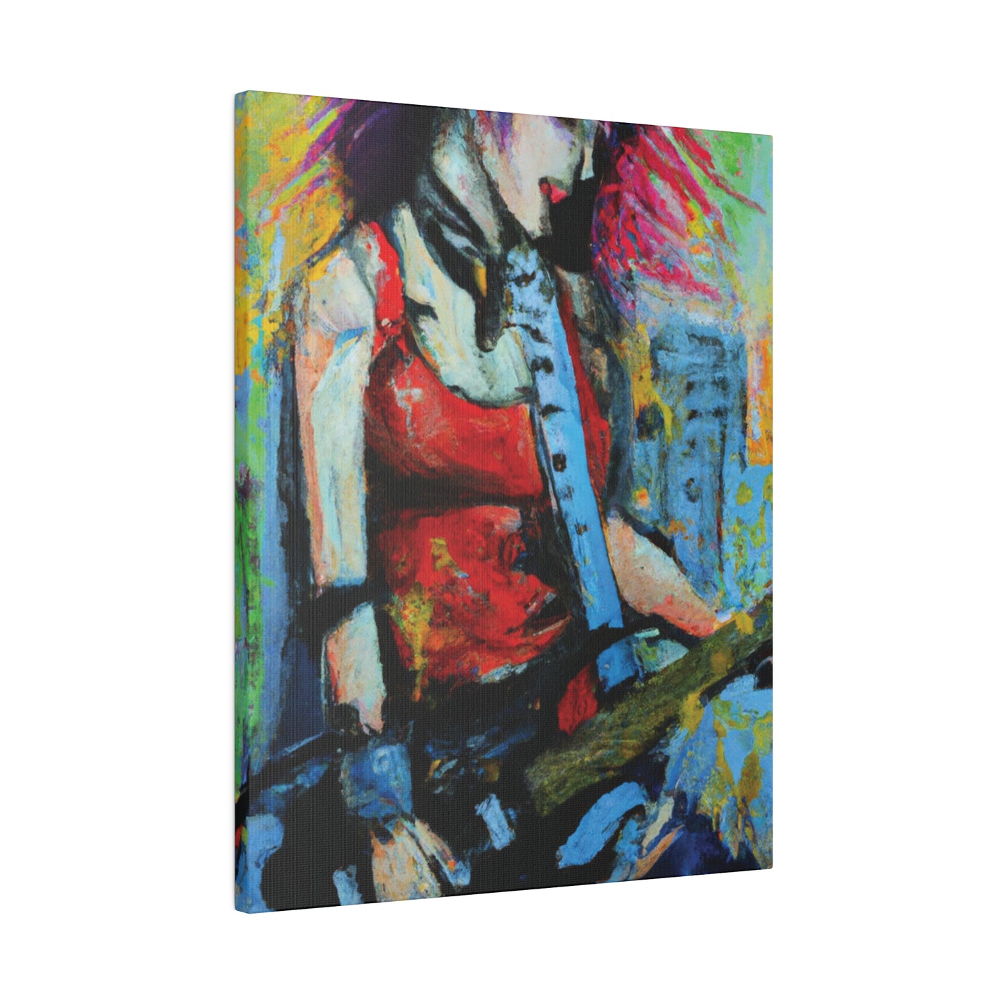 8424V - Rockstar Oil Painting Style Print | Poster | Home Decor | Wall Art | Music Art | Canvas