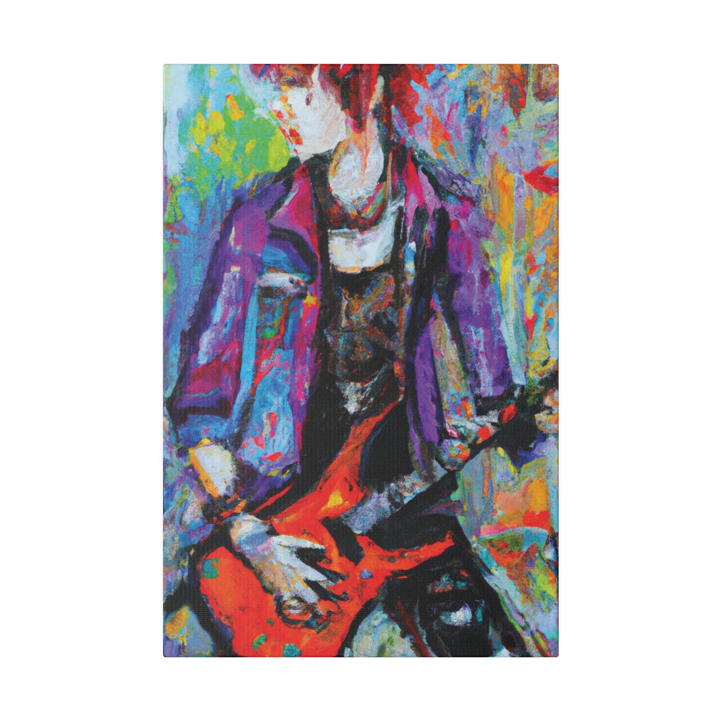 3123Q - Rockstar Oil Painting Style Print | Poster | Home Decor | Wall Art | Music Art | Canvas