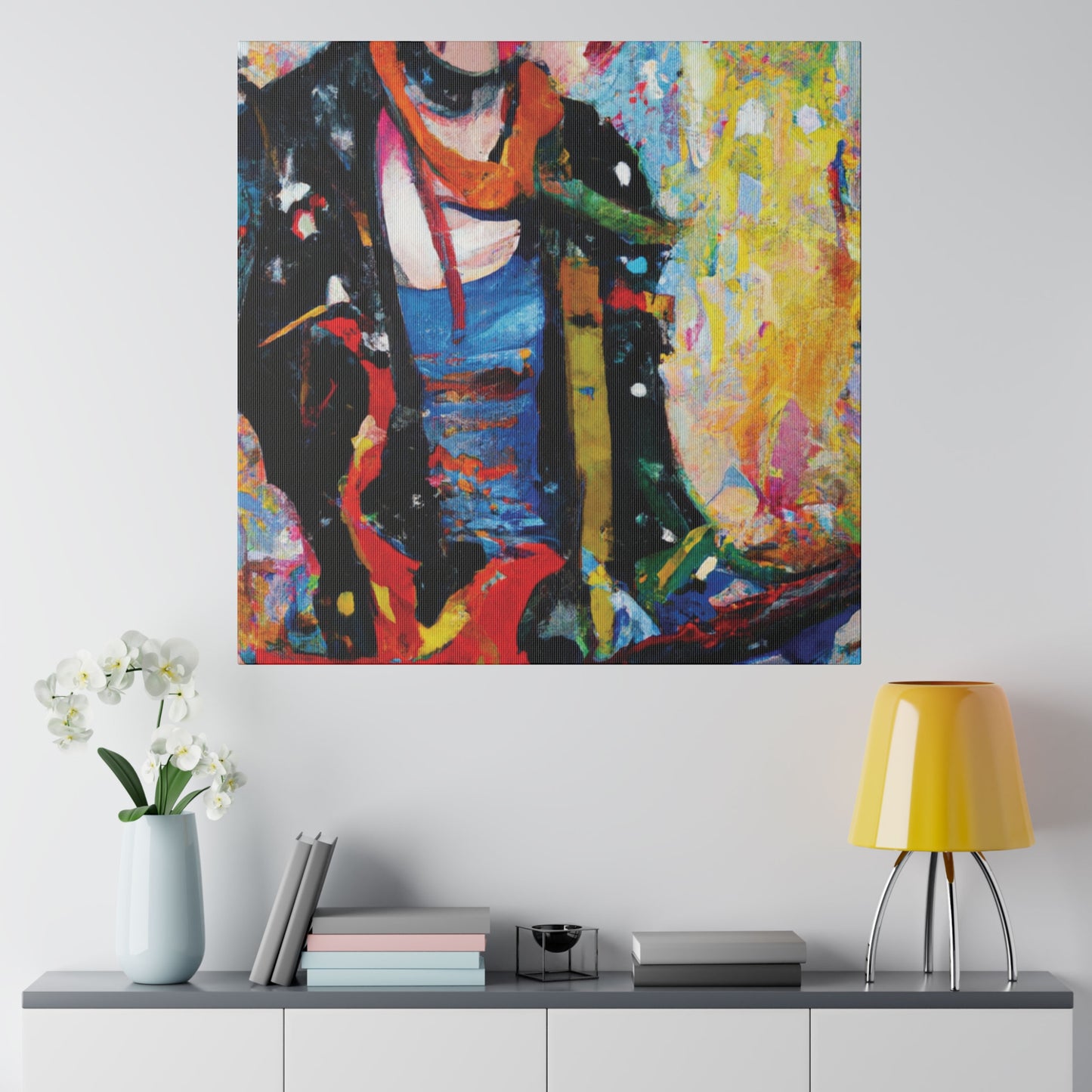 3151J - Rockstar Oil Painting Style Print | Poster | Home Decor | Wall Art | Music Art | Canvas