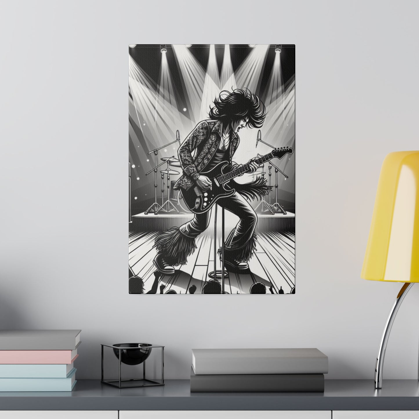 5283B - music art work, rockstar gifts, musician gift ideas, guitar art work, guitar artwork, guitar wall art canvas, playing guitar, decor