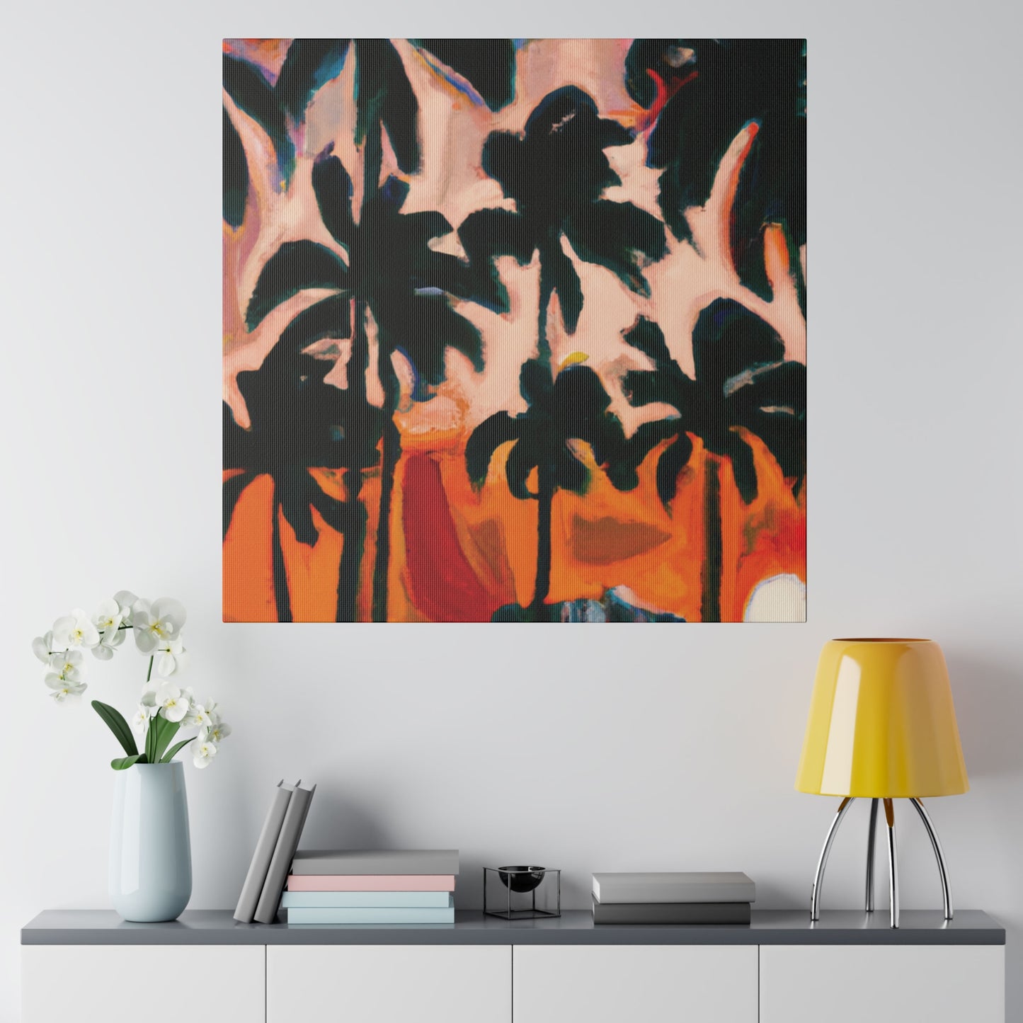 4317T - Miami Beach Sunset Painting Print | Miami | Beach | Sunset | Poster | Home Decor | Wall Art | Canvas