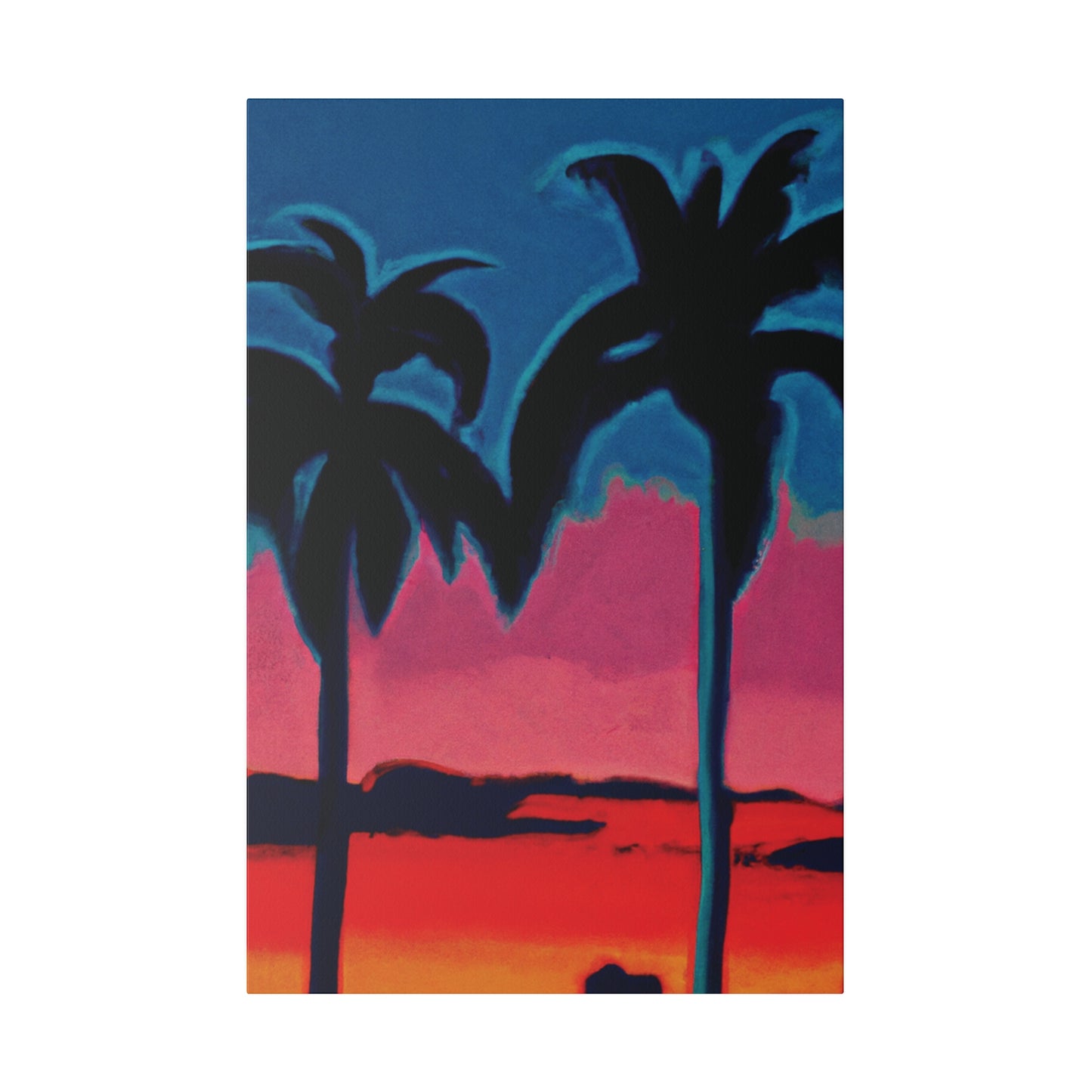 2545B - Miami Beach Sunset Painting Print | Miami | Beach | Sunset | Poster | Home Decor | Wall Art | Canvas