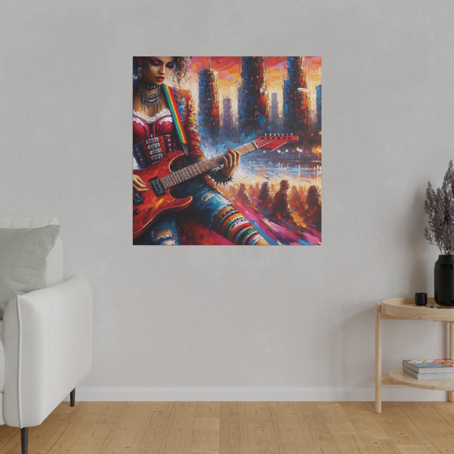 6794Z - Rockstar Oil Painting Style Print | Poster | Home Decor | Wall Art | Music Art | Canvas