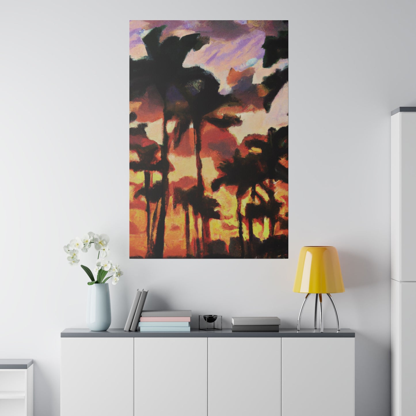 8396Z - Miami Beach Sunset Painting Print | Miami | Beach | Sunset | Poster | Home Decor | Wall Art | Canvas