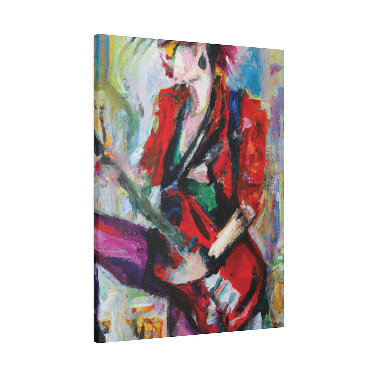 7962V - Rockstar Oil Painting Style Print | Poster | Home Decor | Wall Art | Music Art | Canvas