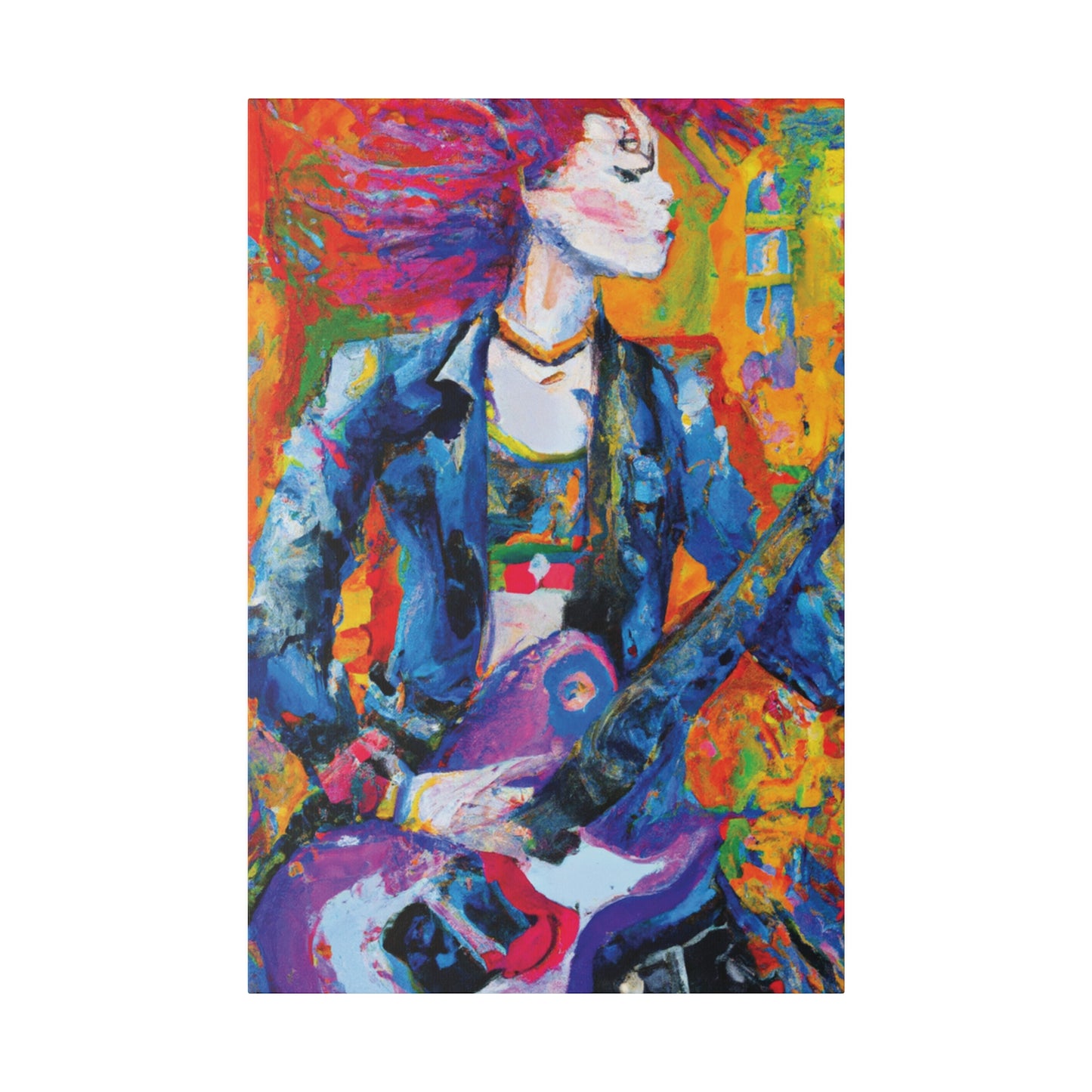 8135R - Rockstar Oil Painting Style Print | Poster | Home Decor | Wall Art | Music Art | Canvas