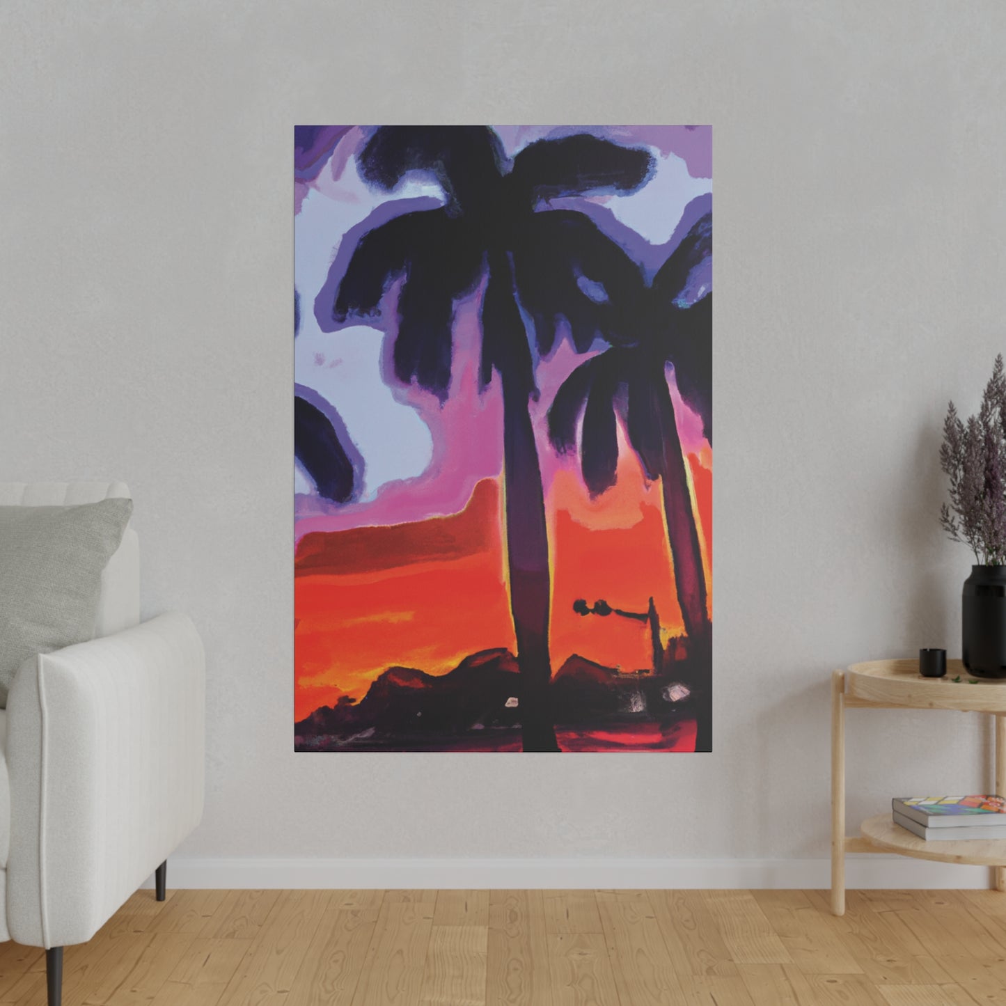 8187A - Miami Beach Sunset Painting Print | Miami | Beach | Sunset | Poster | Home Decor | Wall Art | Canvas