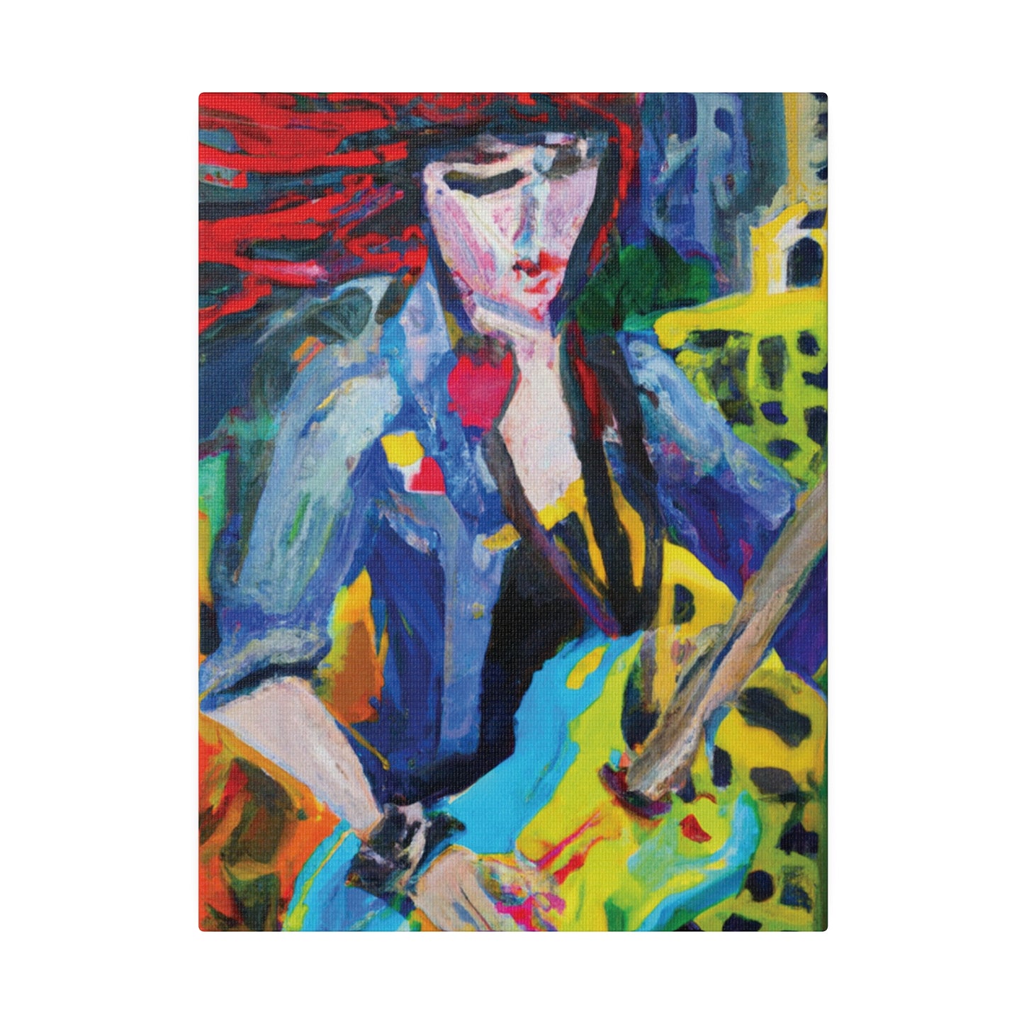 5084Q - Rockstar Oil Painting Style Print | Poster | Home Decor | Wall Art | Music Art | Canvas