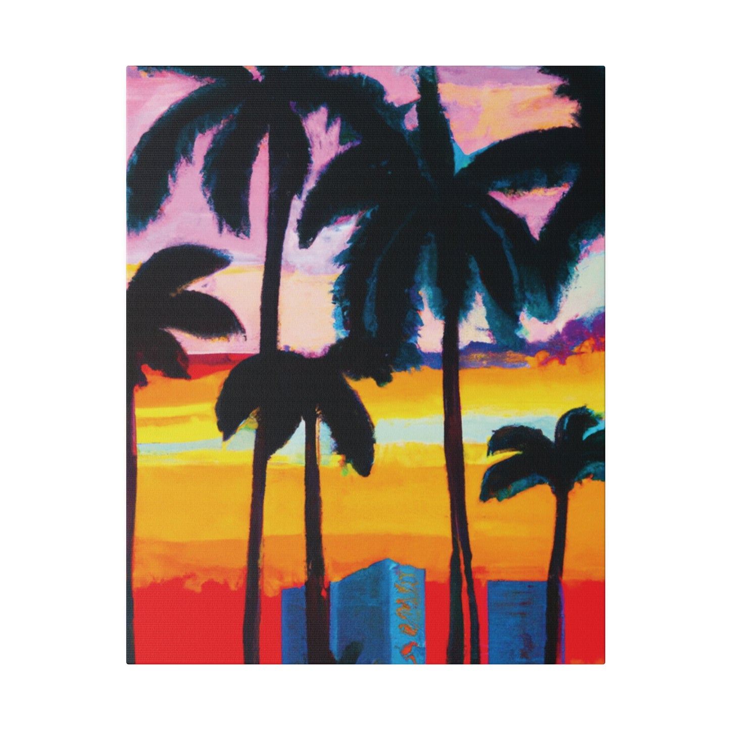 6891Y - Miami Beach Sunset Painting Print | Miami | Beach | Sunset | Poster | Home Decor | Wall Art | Canvas