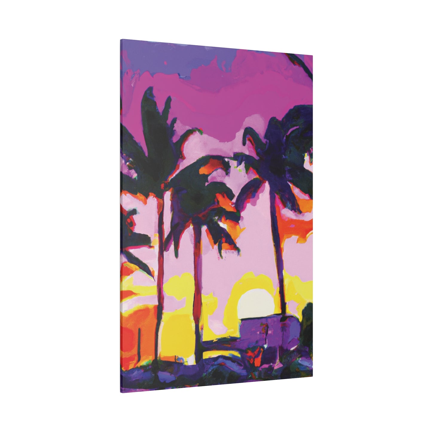 7146G - Miami Beach Sunset Painting Print | Miami | Beach | Sunset | Poster | Home Decor | Wall Art | Canvas