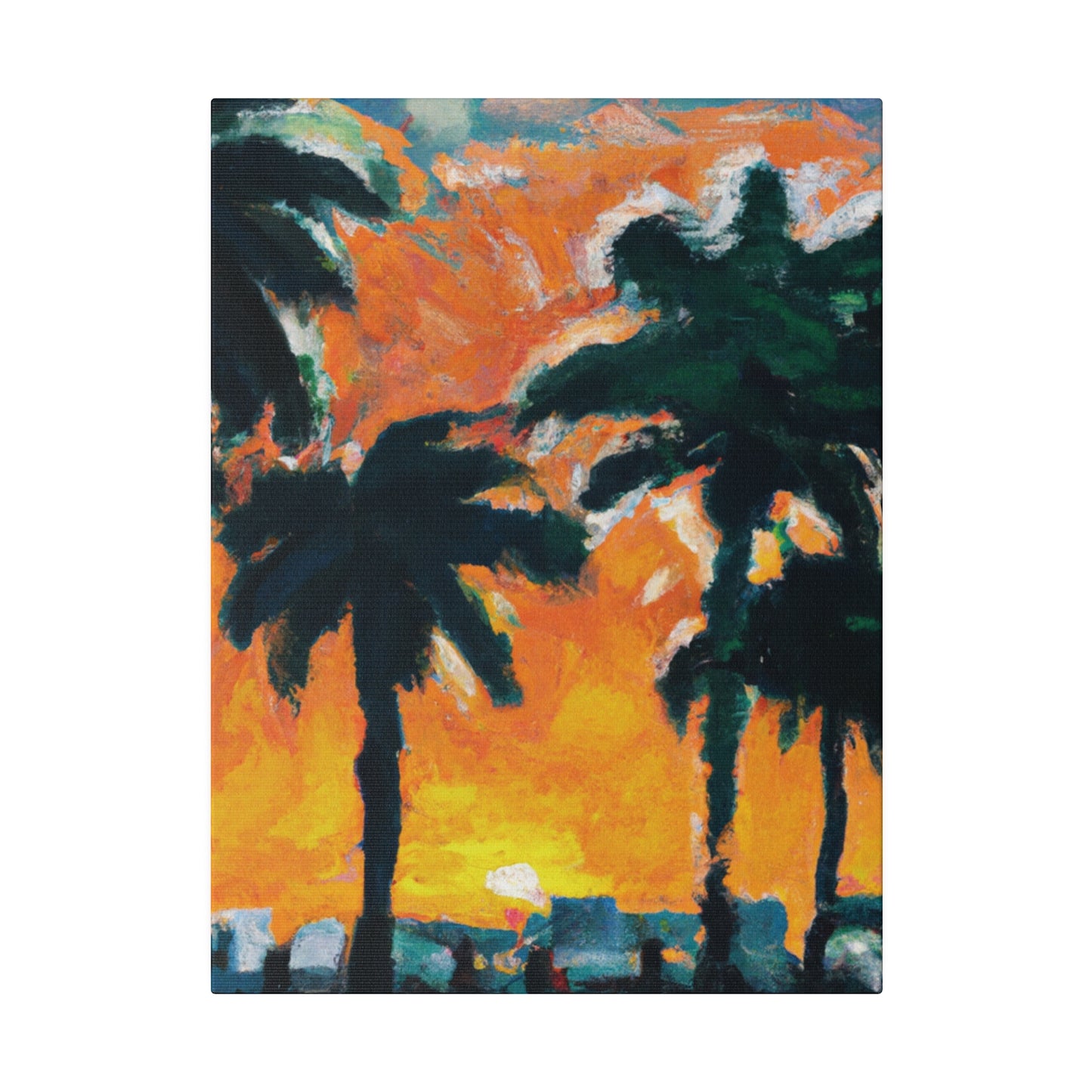 9571T - Miami Beach Sunset Painting Print | Miami | Beach | Sunset | Poster | Home Decor | Wall Art | Canvas