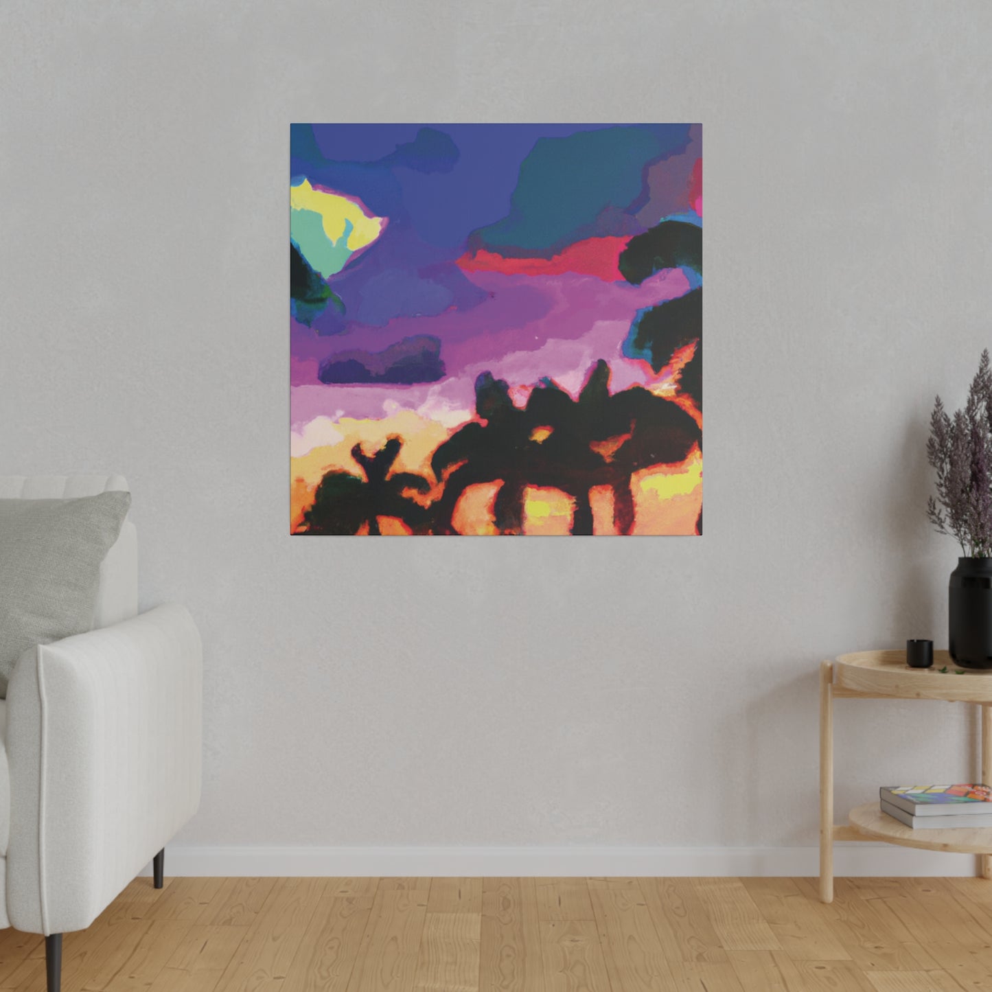 2520H - Miami Beach Sunset Painting Print | Miami | Beach | Sunset | Poster | Home Decor | Wall Art | Canvas