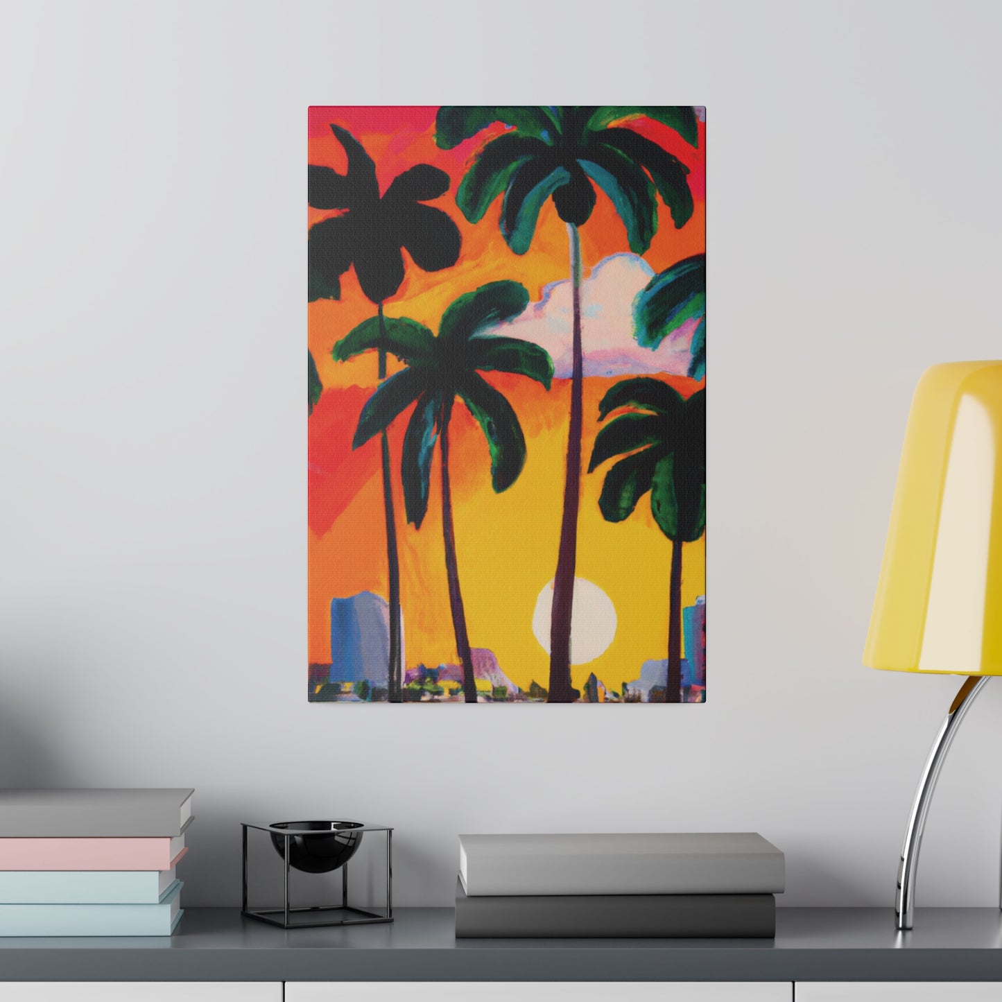 4327O - Miami Beach Sunset Painting Print | Miami | Beach | Sunset | Poster | Home Decor | Wall Art | Canvas