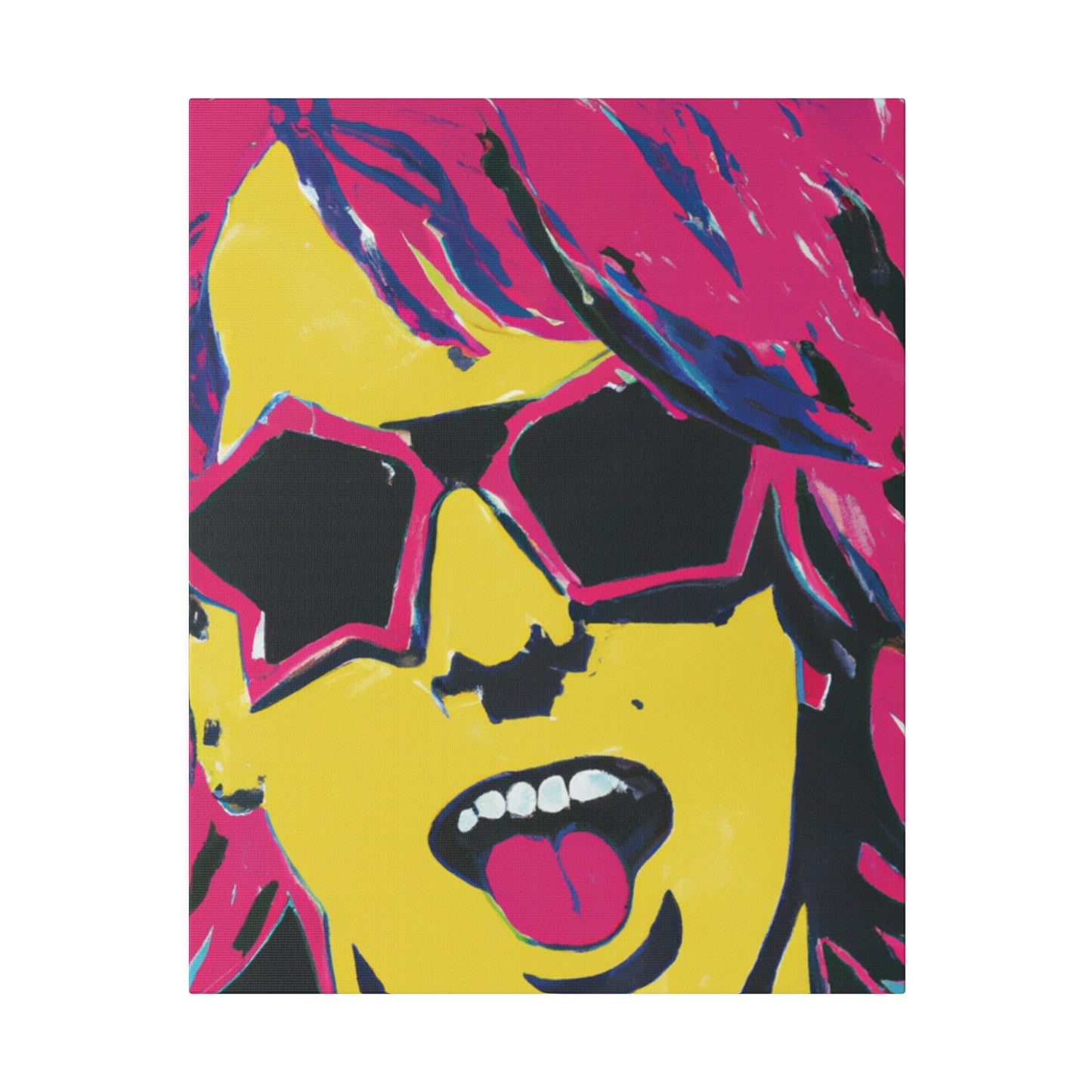 2536W - Rockstar Painting Print | Face | Abstract | Poster | Home Decor | Wall Art | Music Art | Canvas