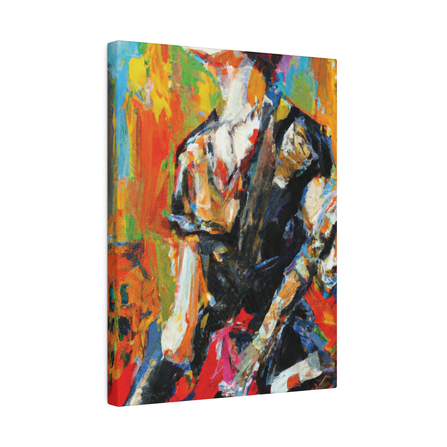 5867V - Rockstar Oil Painting Style Print | Poster | Home Decor | Wall Art | Music Art | Canvas