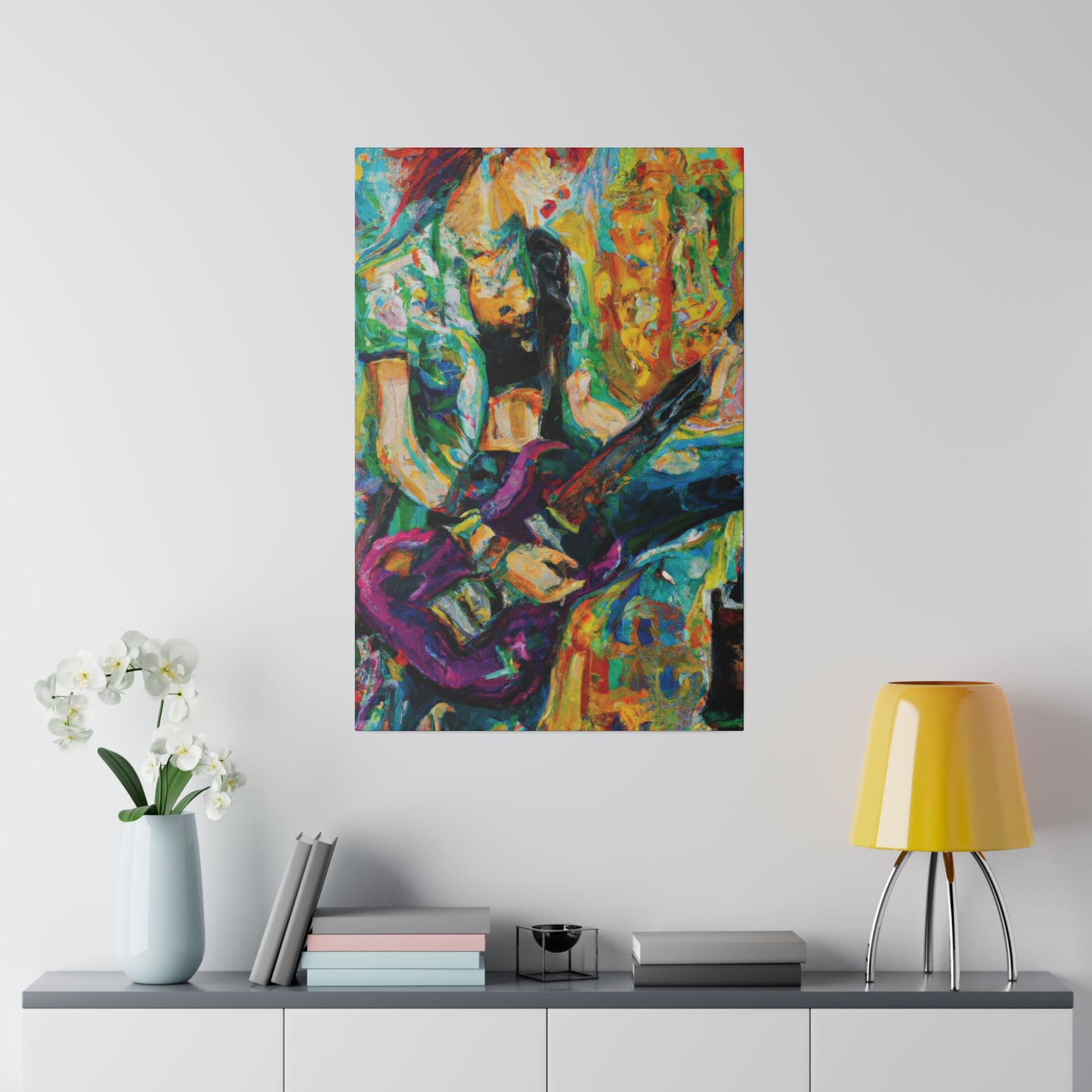 7362Z - Rockstar Oil Painting Style Print | Poster | Home Decor | Wall Art | Music Art | Canvas