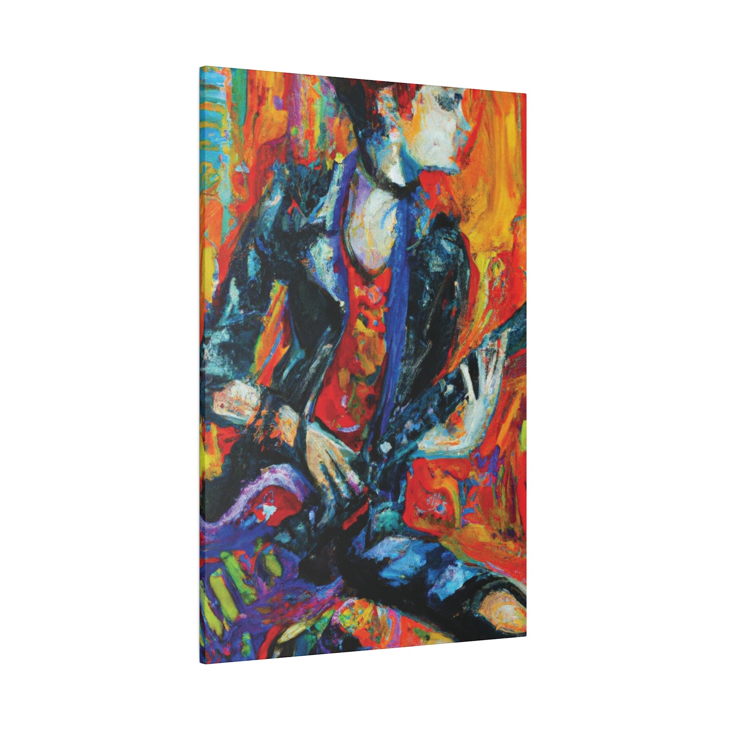 7348F - Rockstar Oil Painting Style Print | Poster | Home Decor | Wall Art | Music Art | Canvas